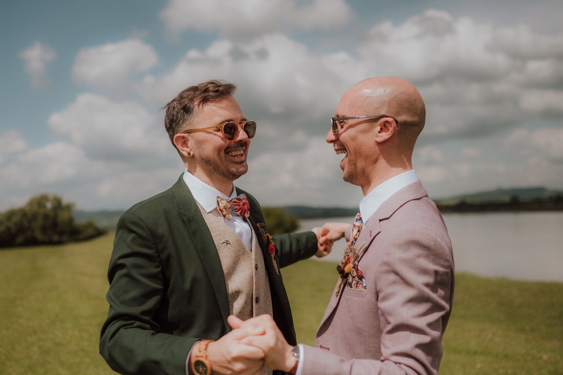 A Perfectly Matched Wedding Look for Antony and Andy