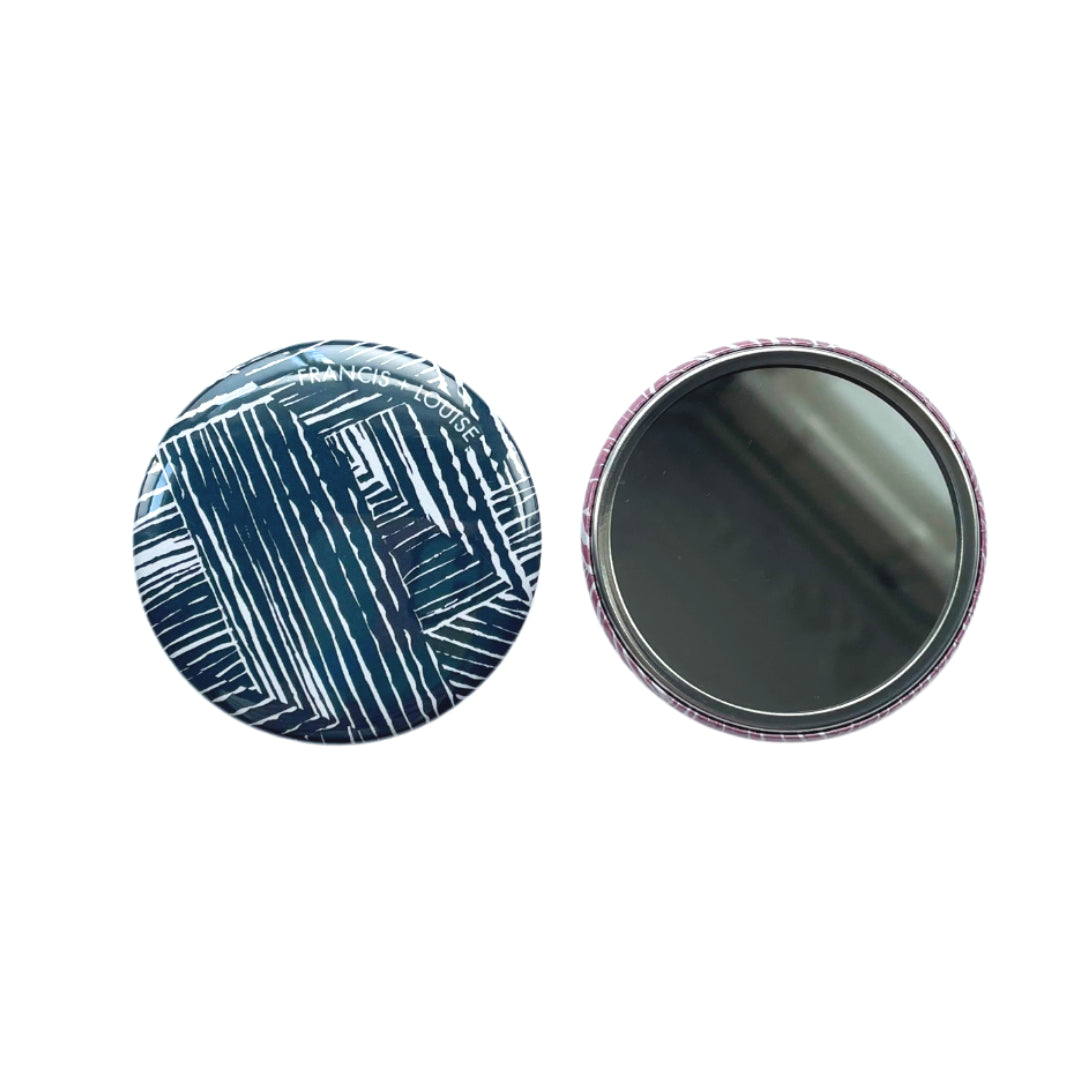 BAWLEY BLUE - GEOMETRIC POCKET MIRROR
