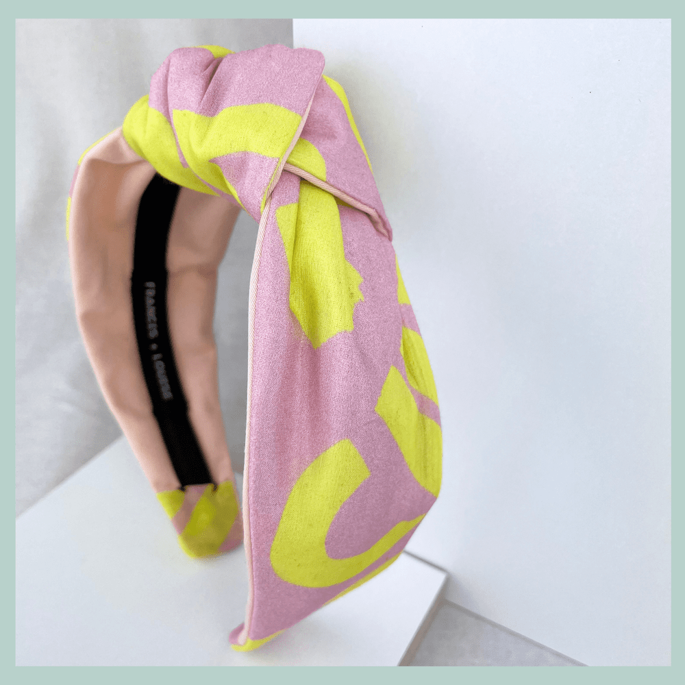 Love Pink & Yellow - Twist Headband