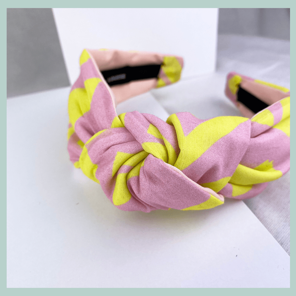Love Pink & Yellow - Twist Headband