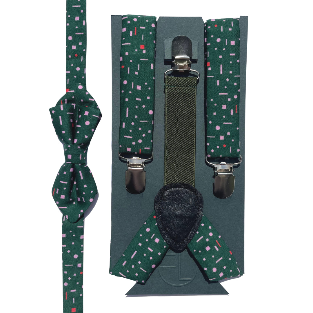 AERIAL GREEN - GEOMETRIC TODDLER & CHILDRENS BRACES