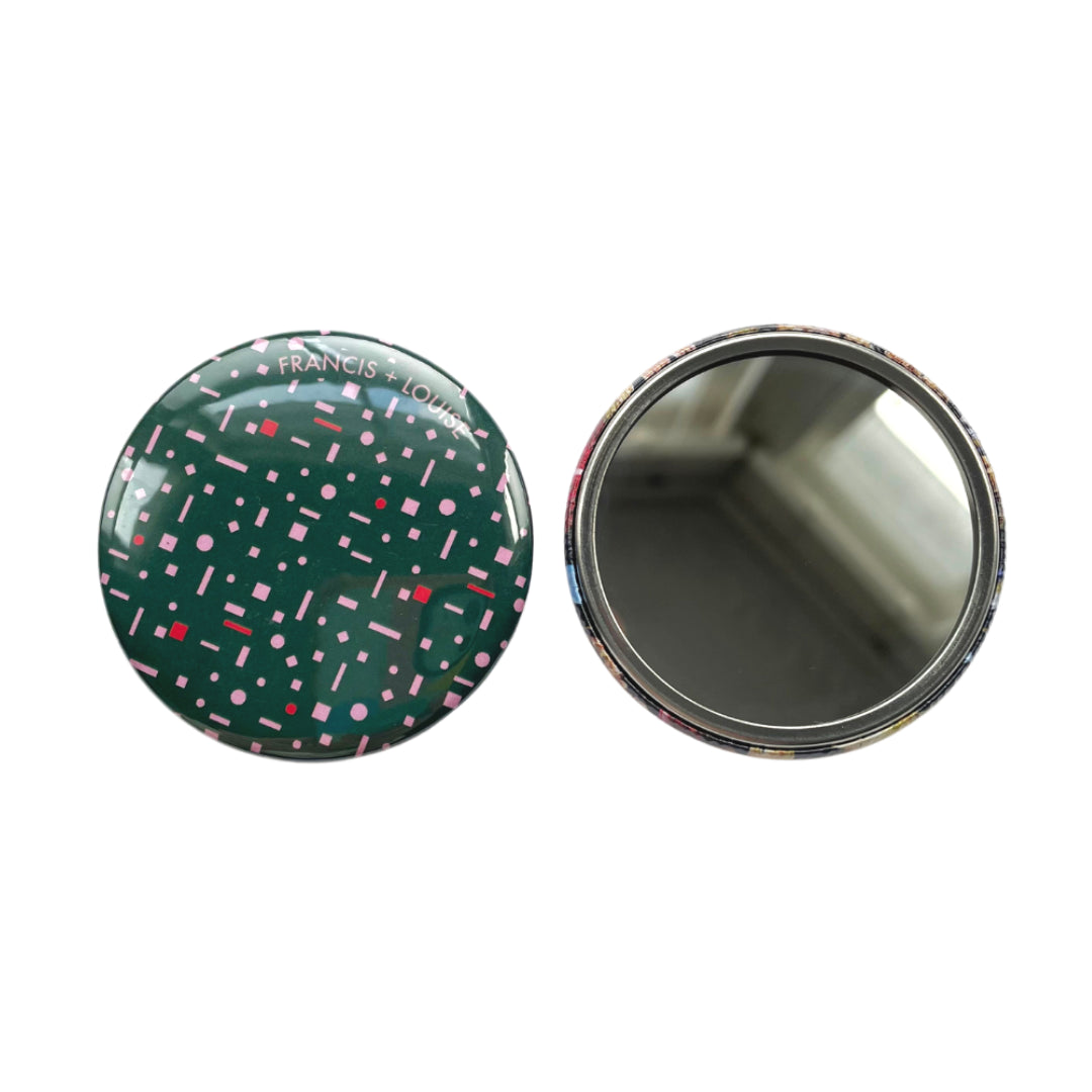 AERIAL GREEN - GEOMETRIC POCKET MIRROR