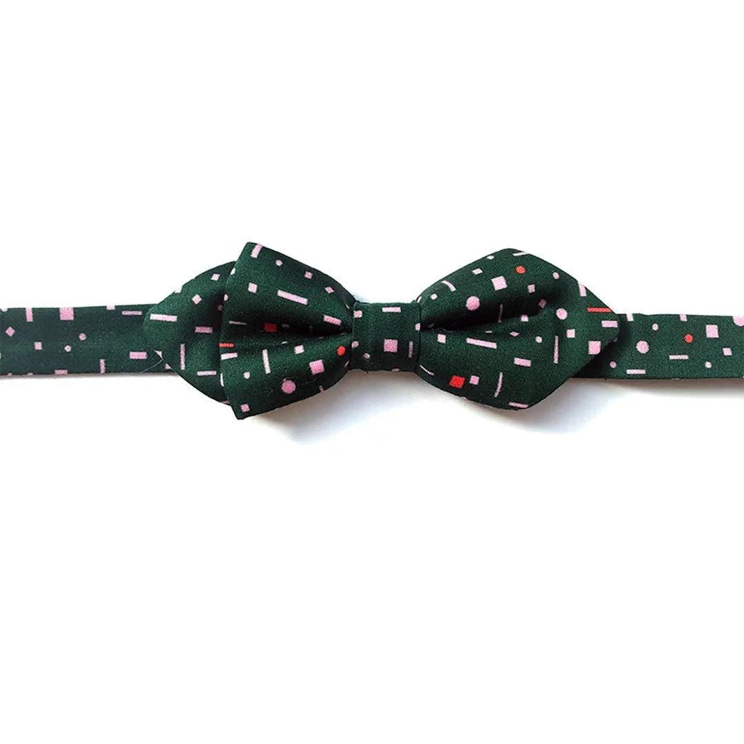 Aerial Green - Geometric Toddler & Boy's Bow Tie
