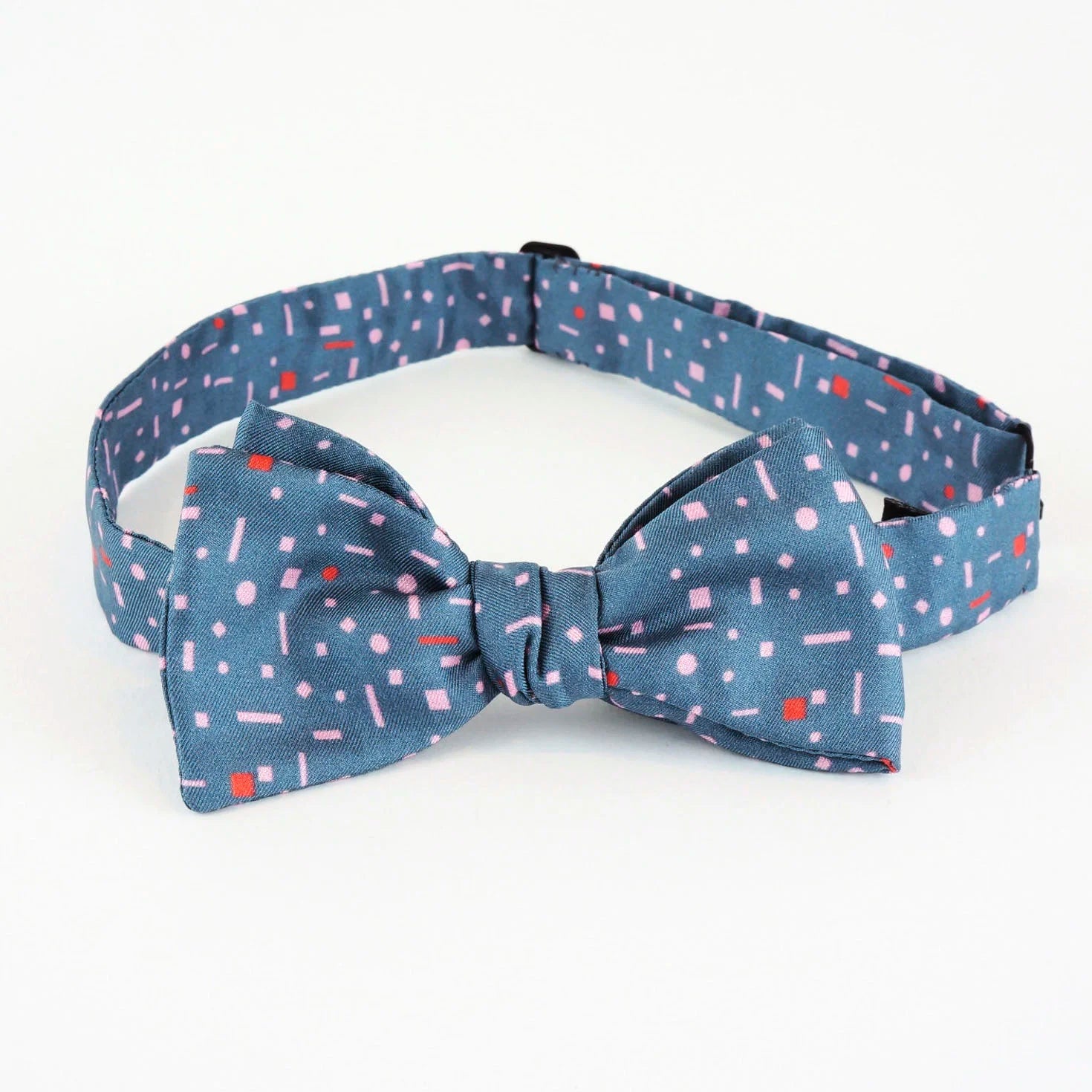 Aerial Grey - Geometric Silk Bow Tie