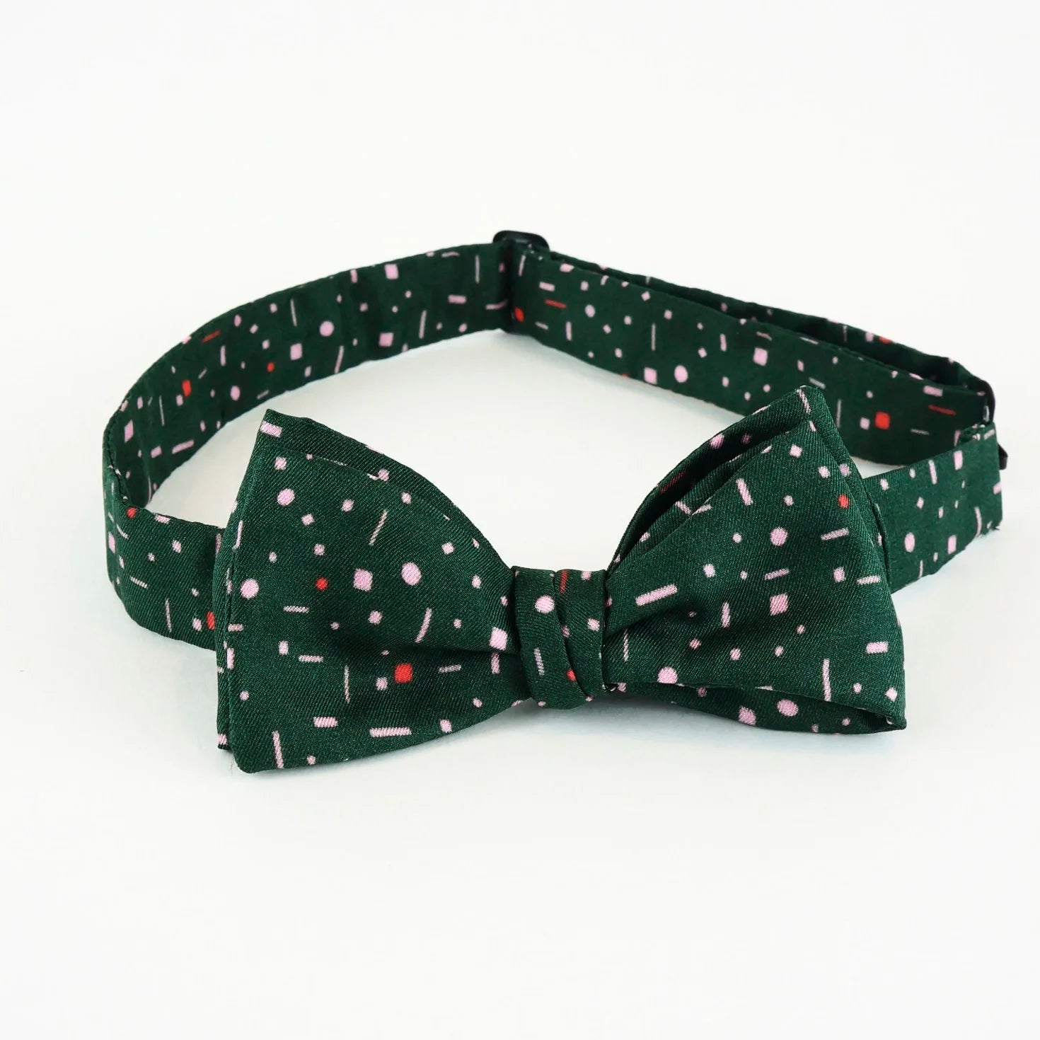 Aerial Green & Petal - Geometric Silk Bow Tie