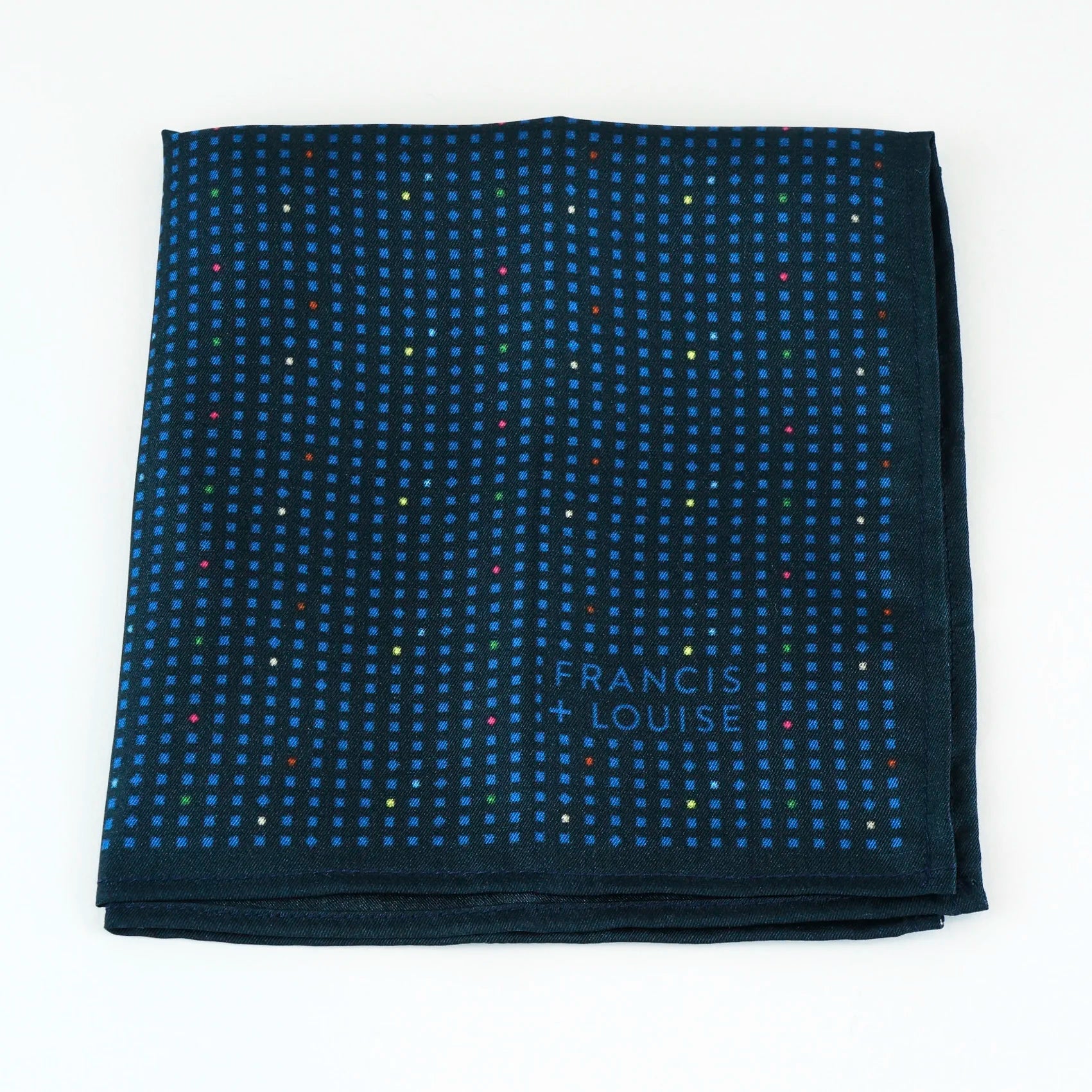 Logic - Blue Geometric Silk Pocket Square