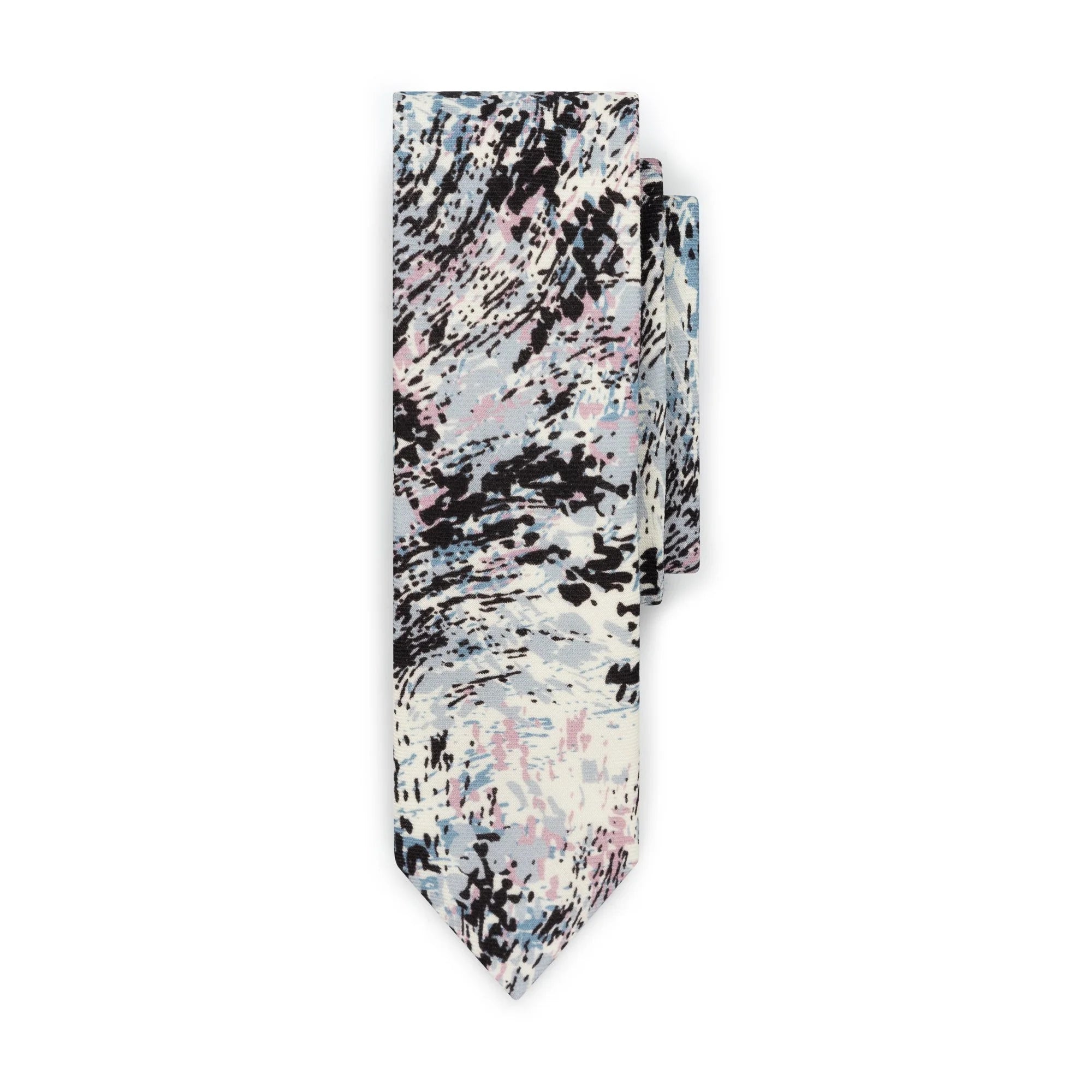 Eve - White Abstract Wool Tie