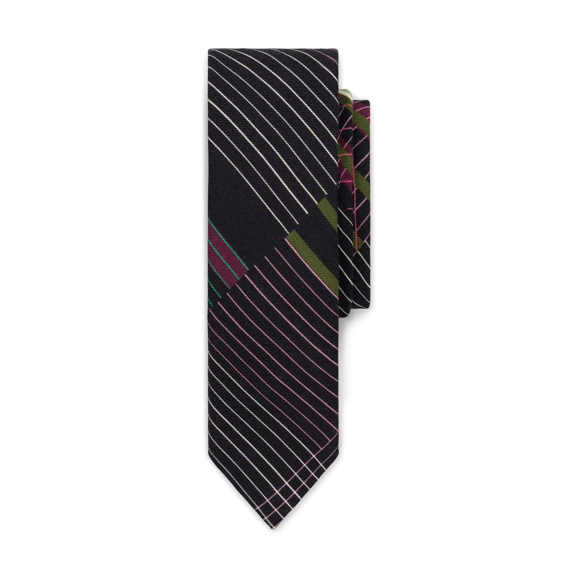 Hendrik - Navy Geometric Wool Tie
