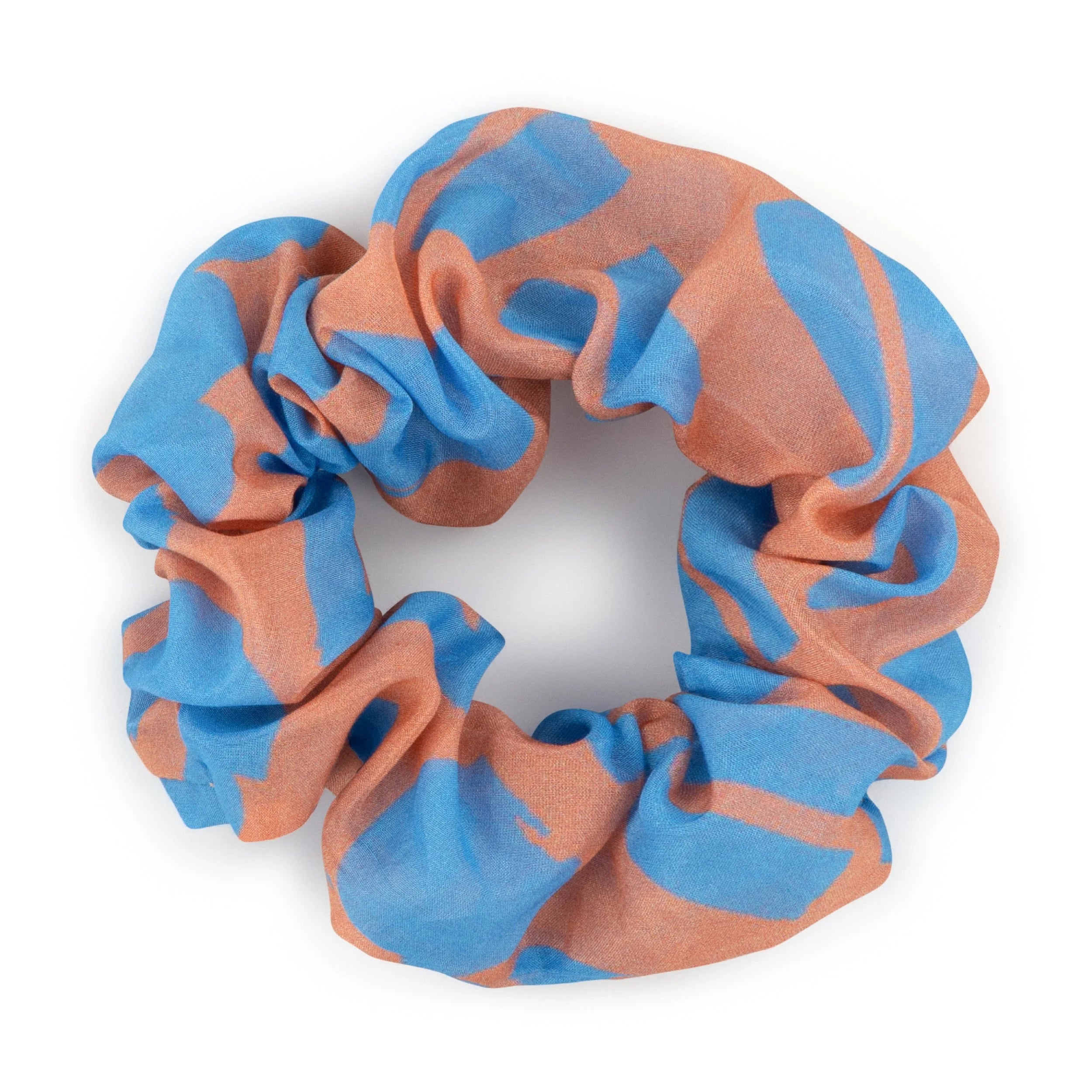 LOVE-PEACH AND BLUE - SCRUNCHIE