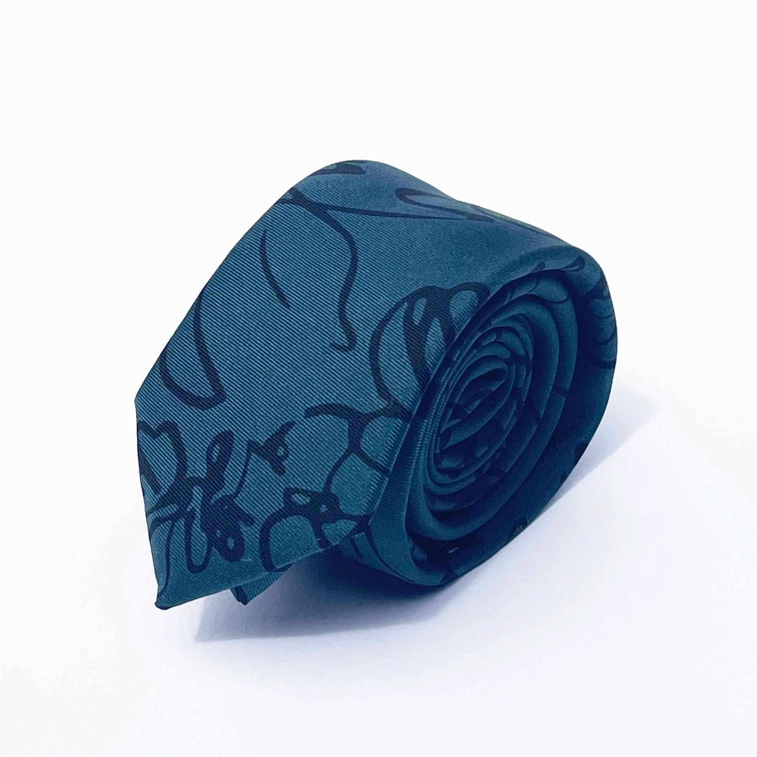 Spring - Green Floral Silk Tie