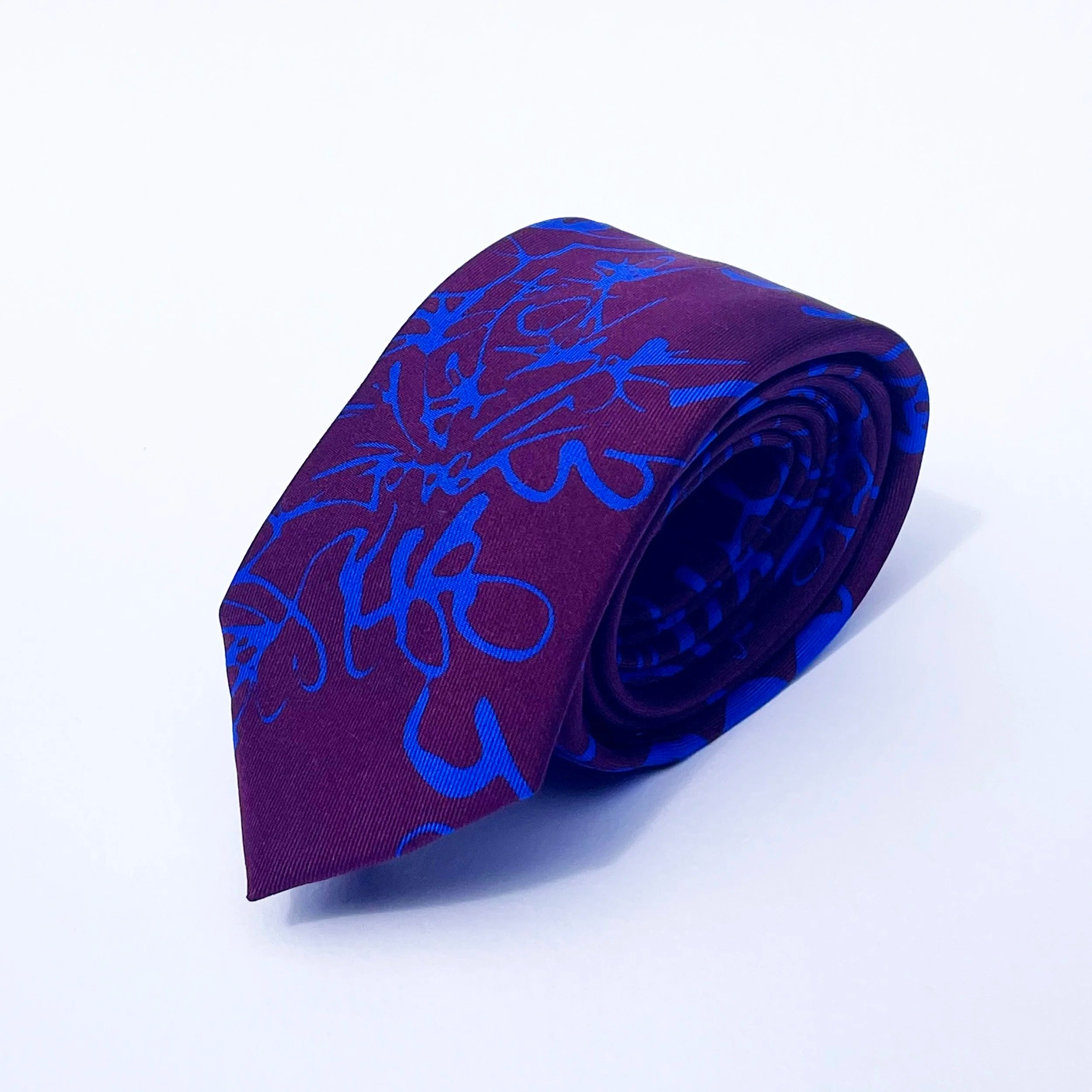Spring - Maroon floral Silk Tie