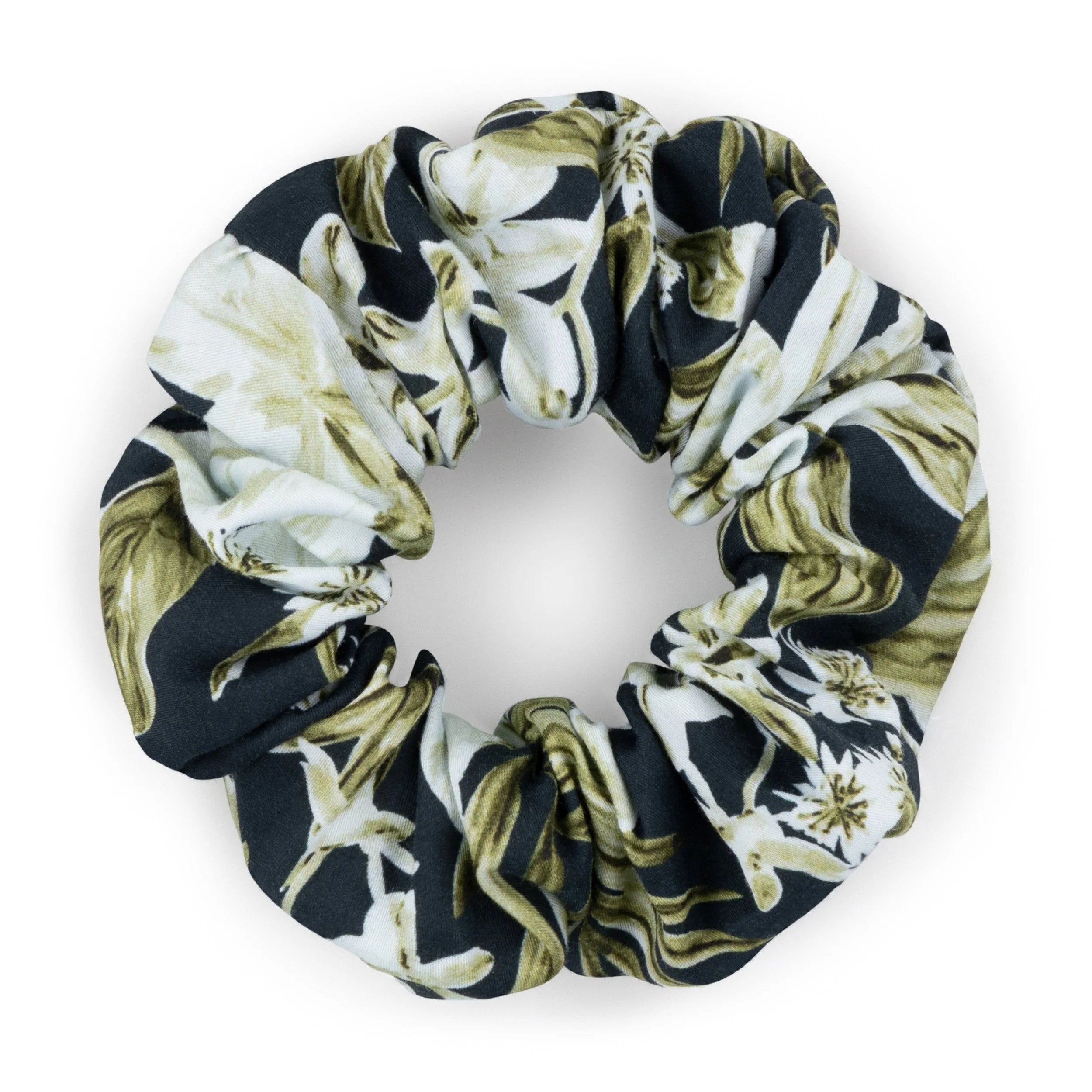 TOKORIKI GREEN - FLORAL SCRUNCHIE