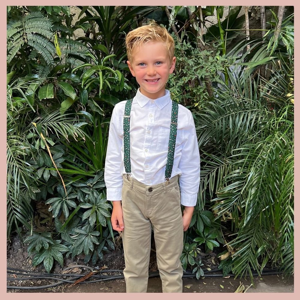 Aerial Green - Geometric Toddler & Boy's Bow Tie