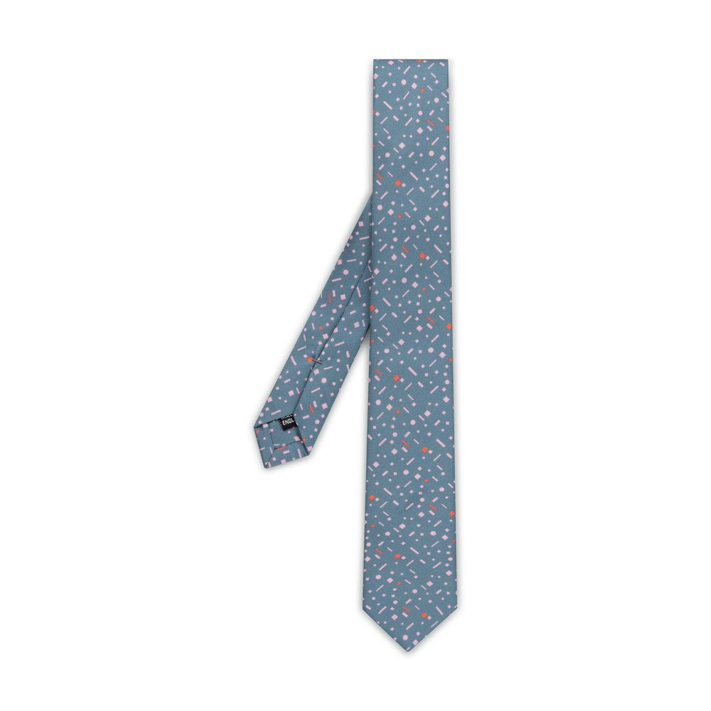 Aerial Grey - Geometric Silk Tie