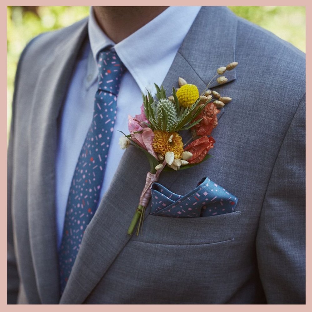 Aerial Grey - Geometric Silk Bow Tie