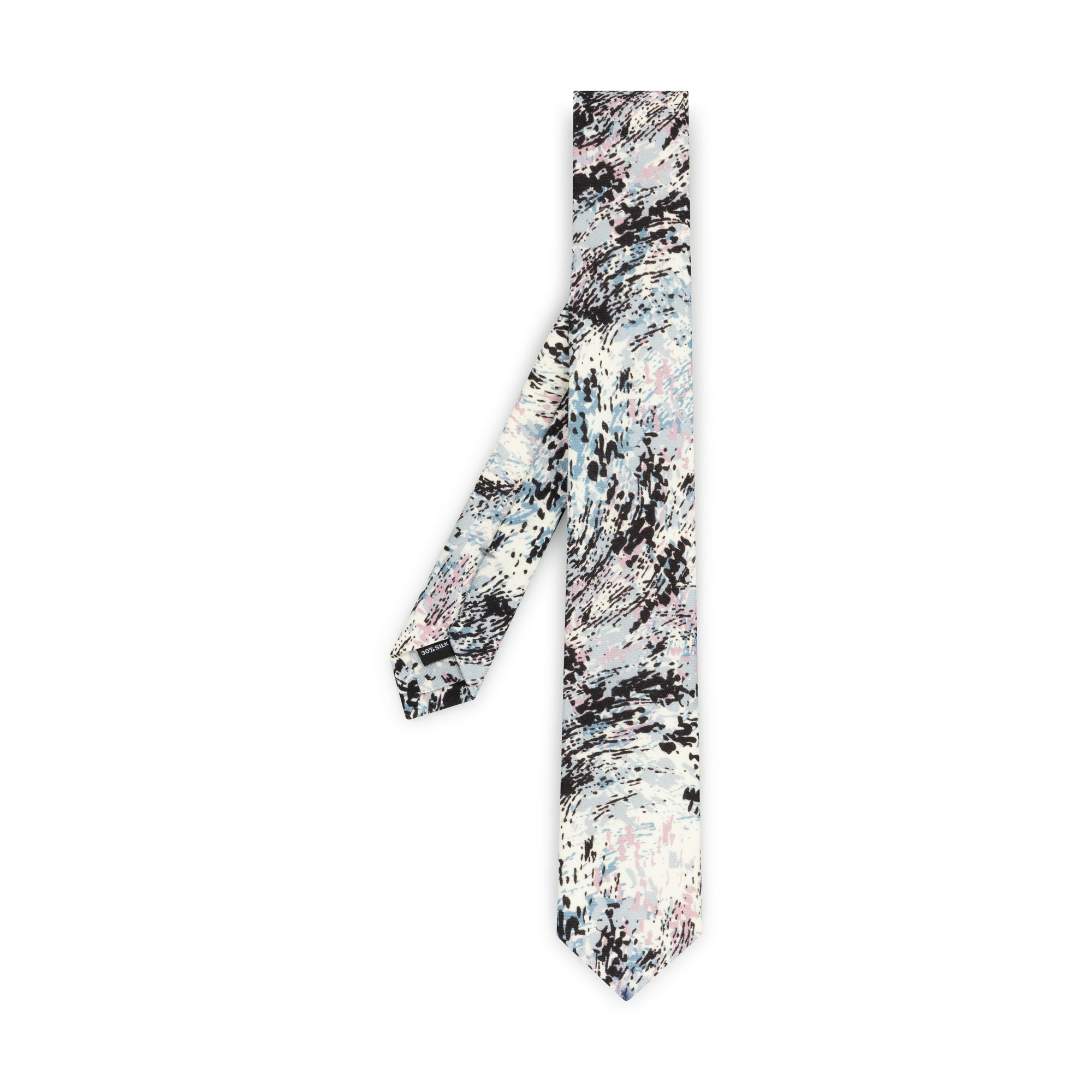 Eve - White Abstract Wool Tie