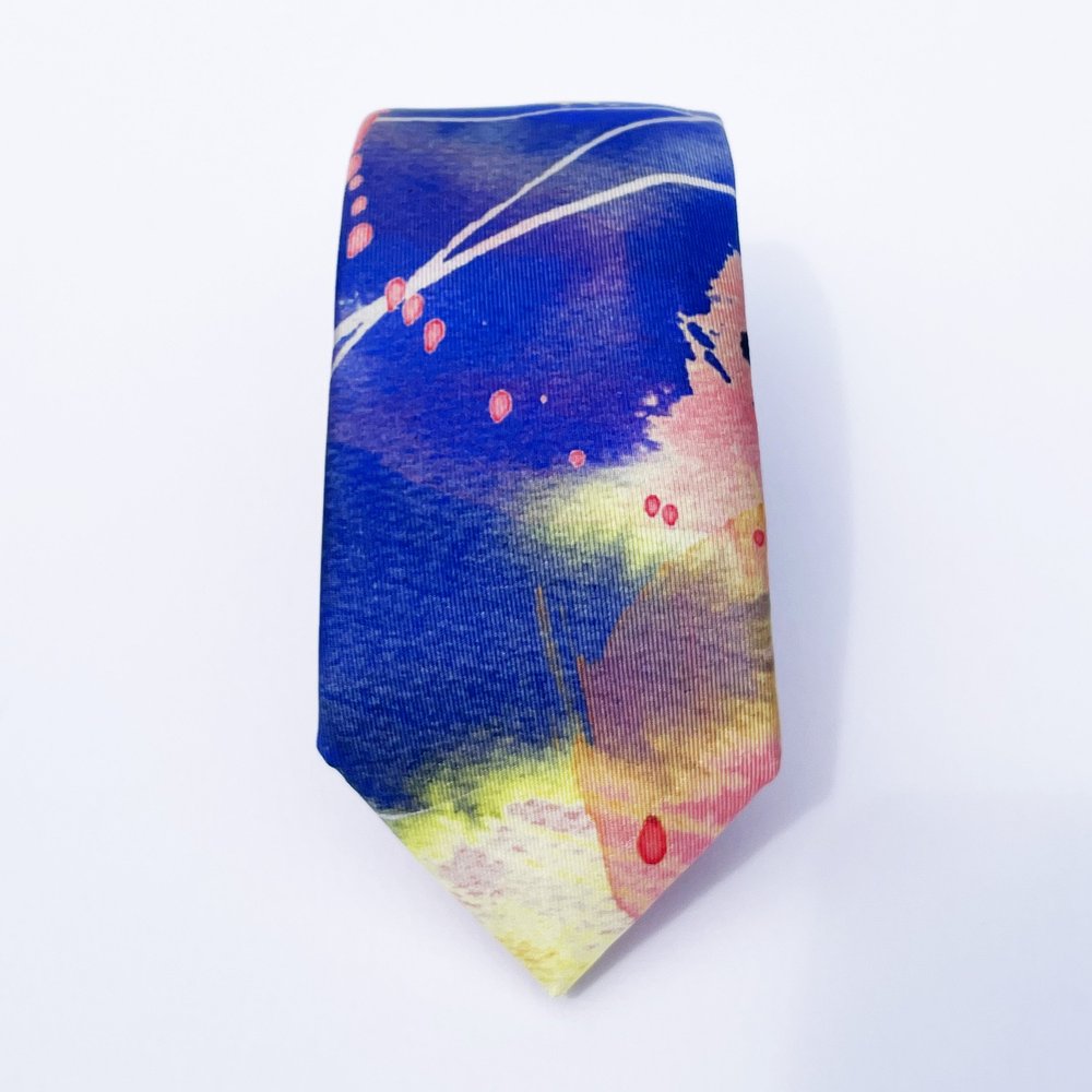 Flow  - Watercolour Silk Tie