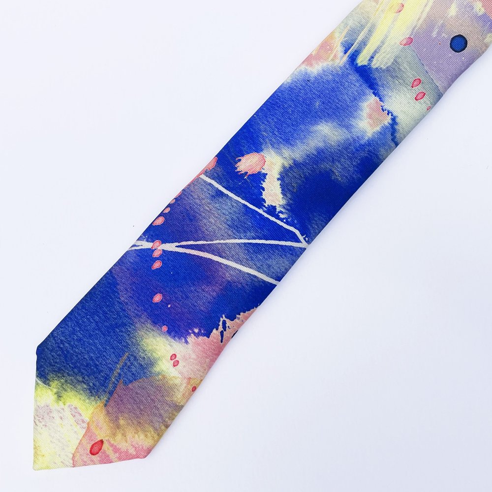 Flow  - Watercolour Silk Tie