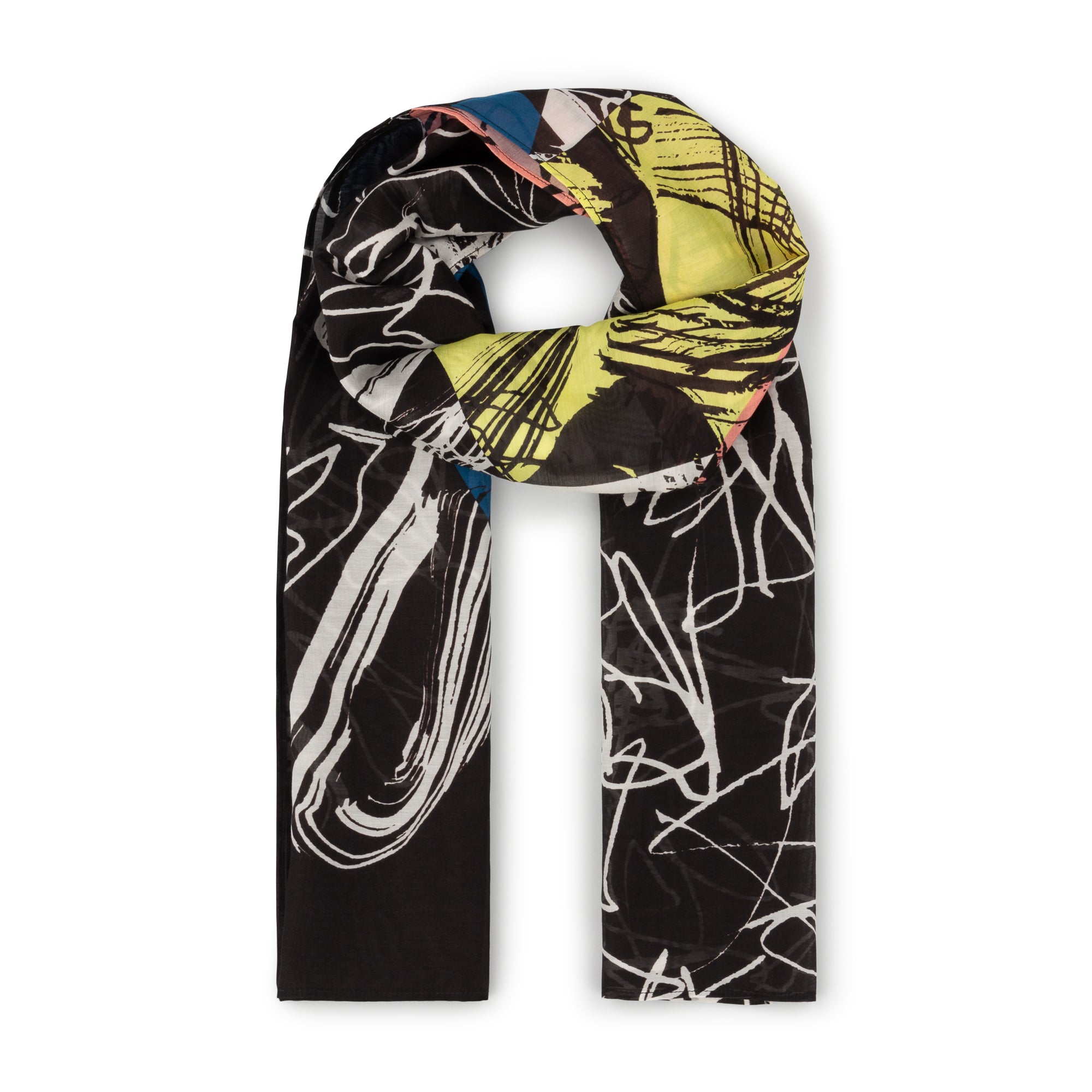 FUJI - BLACK & WHITE LONG SCARF