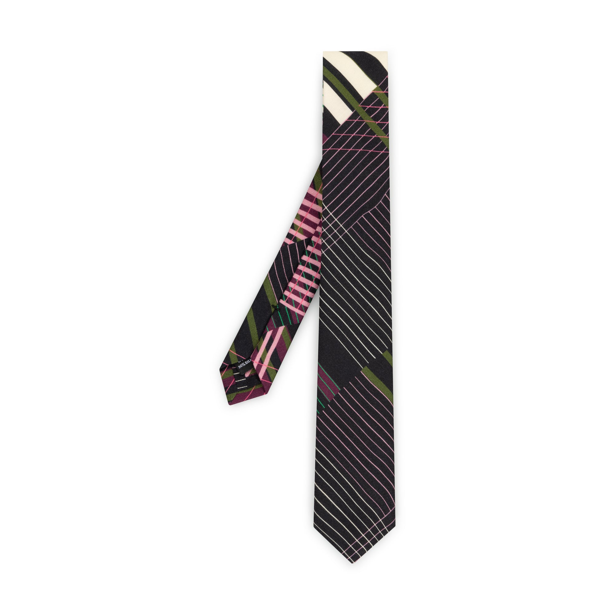 Hendrik - Navy Geometric Wool Tie
