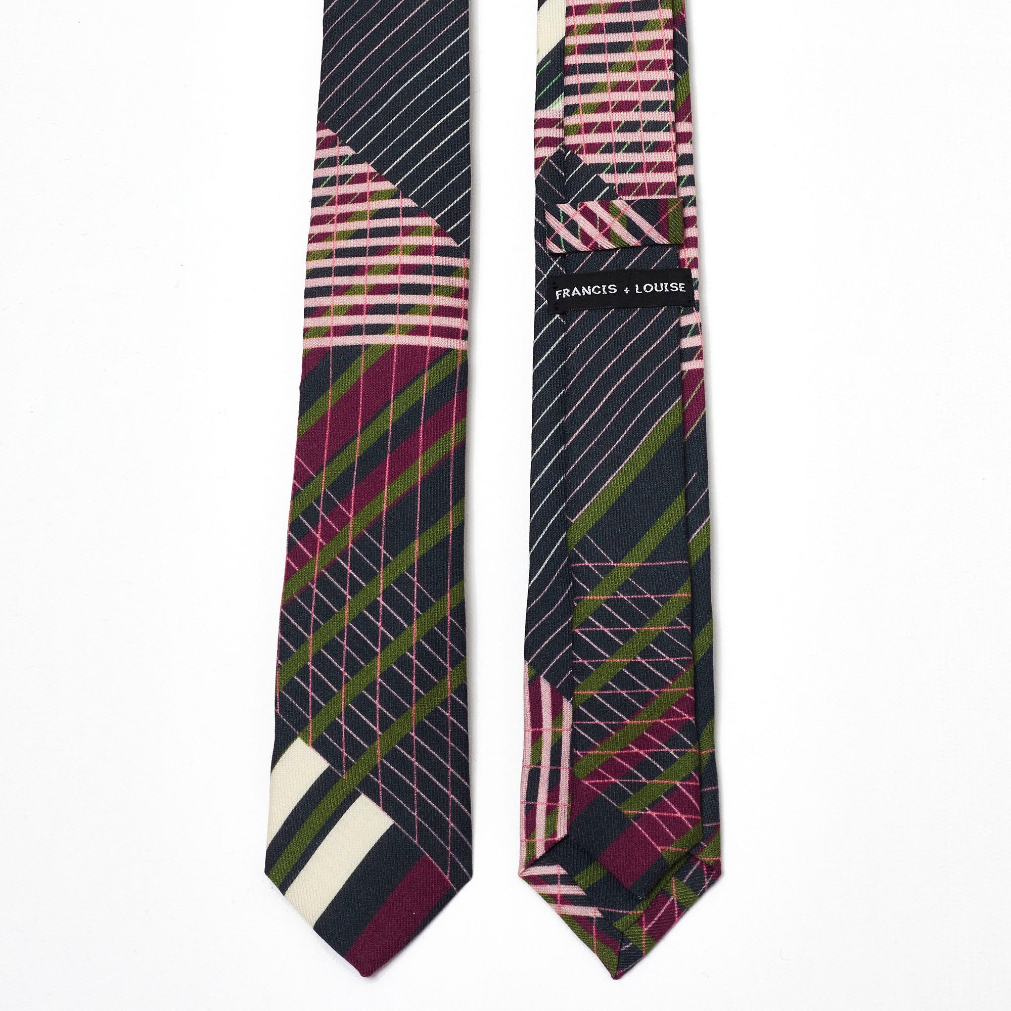 Hendrik - Navy Geometric Wool Tie