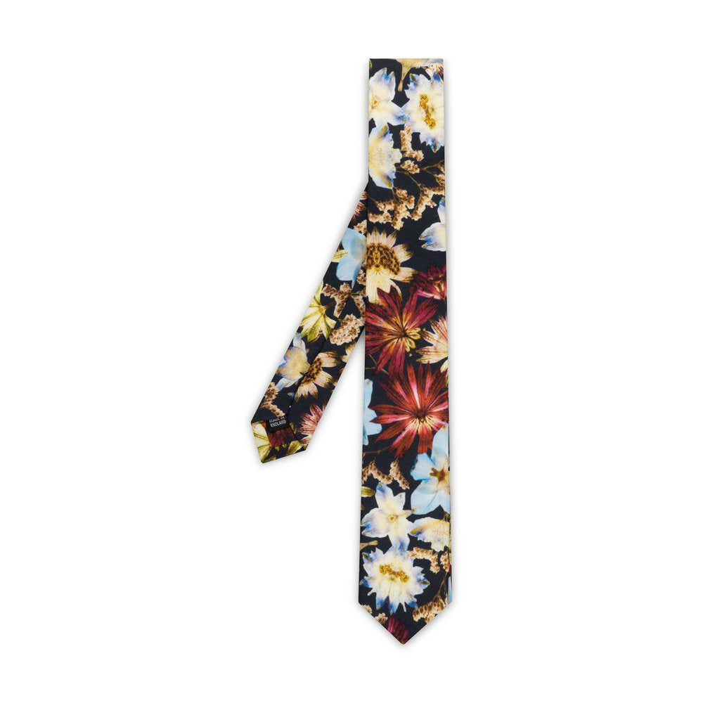 Kingscote Blue - Floral Silk Tie