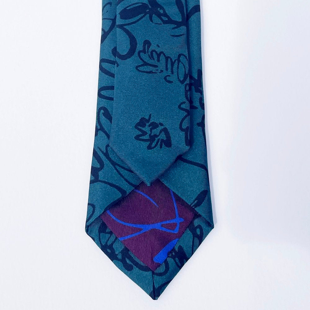Spring - Green Floral Silk Tie