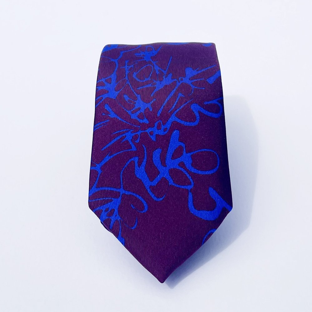 Spring - Maroon floral Silk Tie