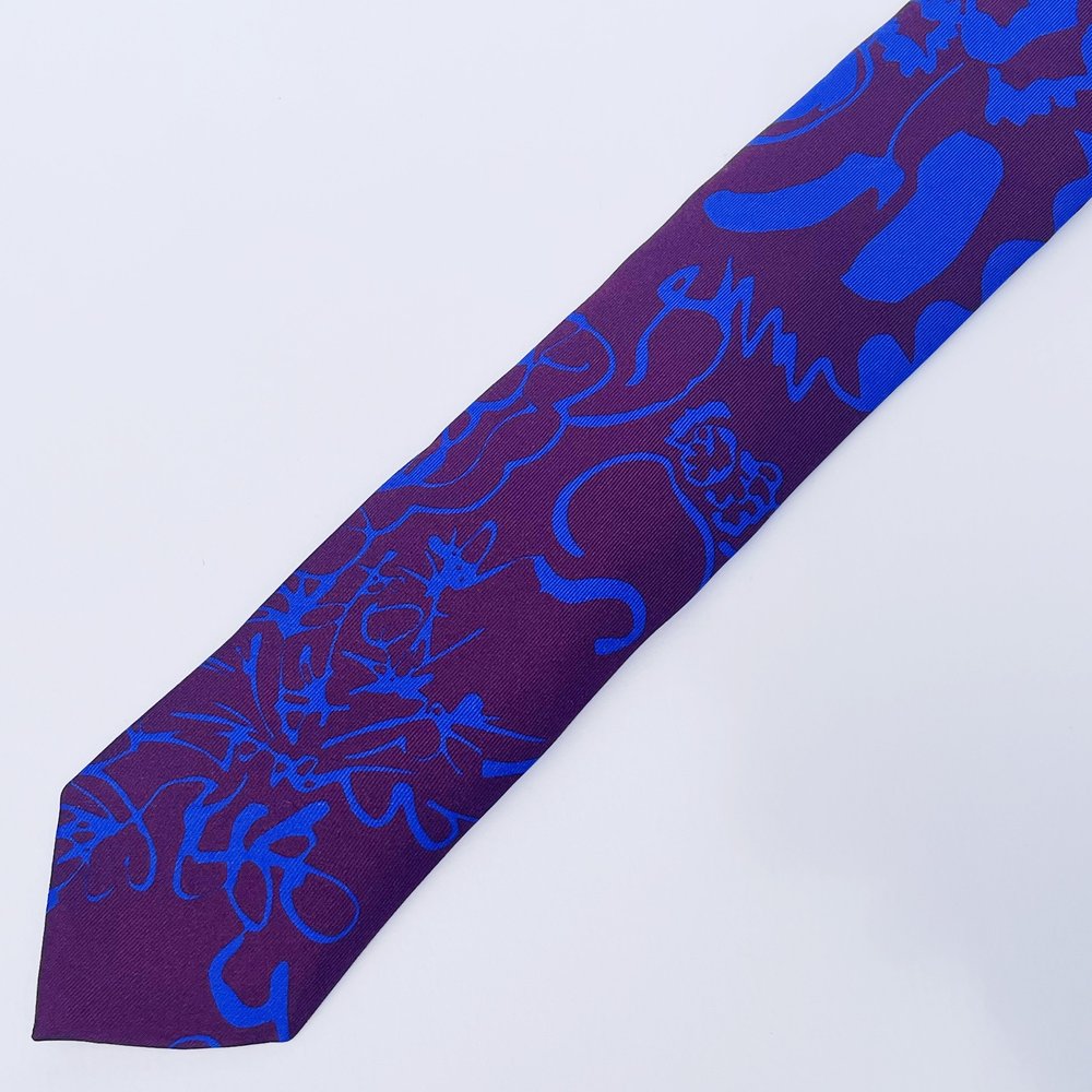 Spring - Maroon floral Silk Tie