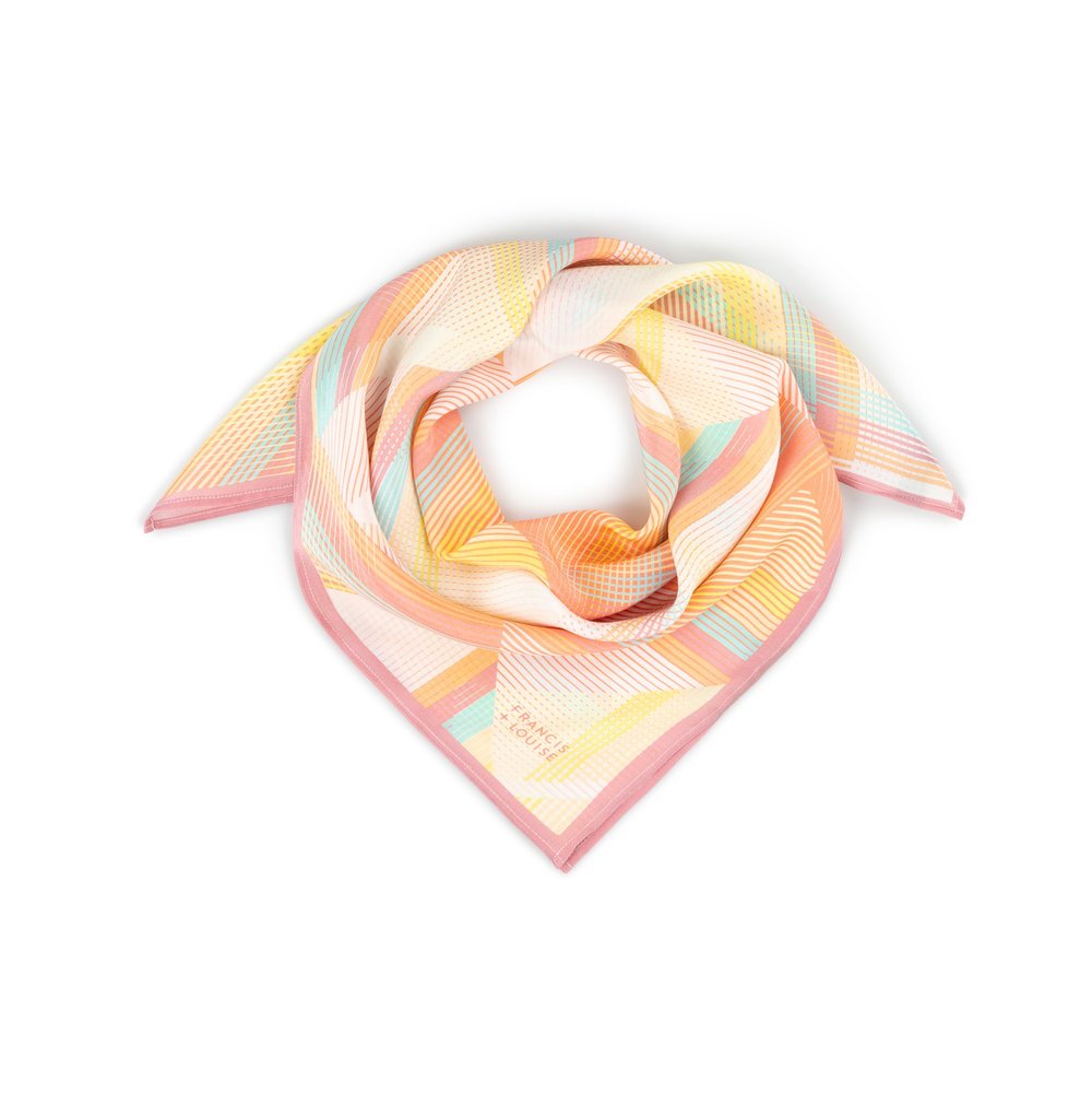STELLA - GEOMETRIC SQUARE SILK SCARF
