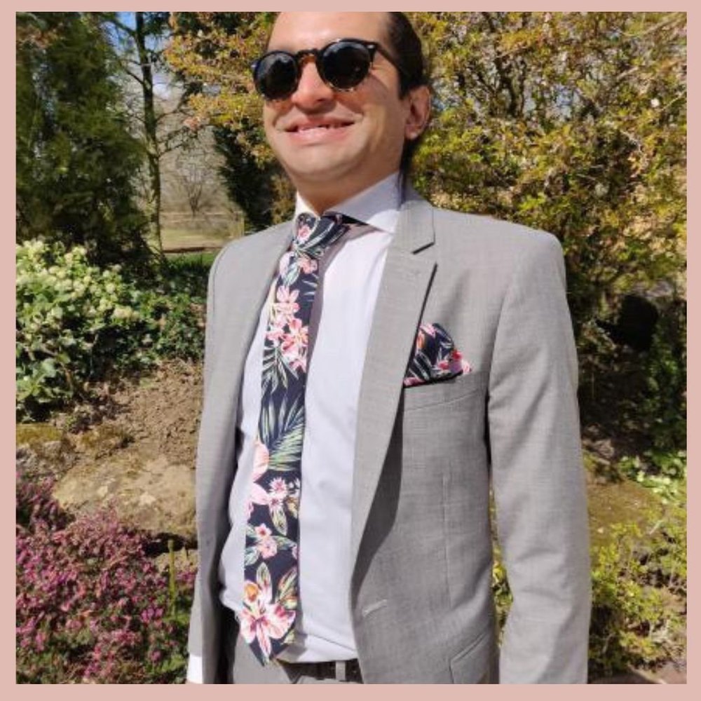 Tokoriki Black & Coral - Tropical cotton Tie