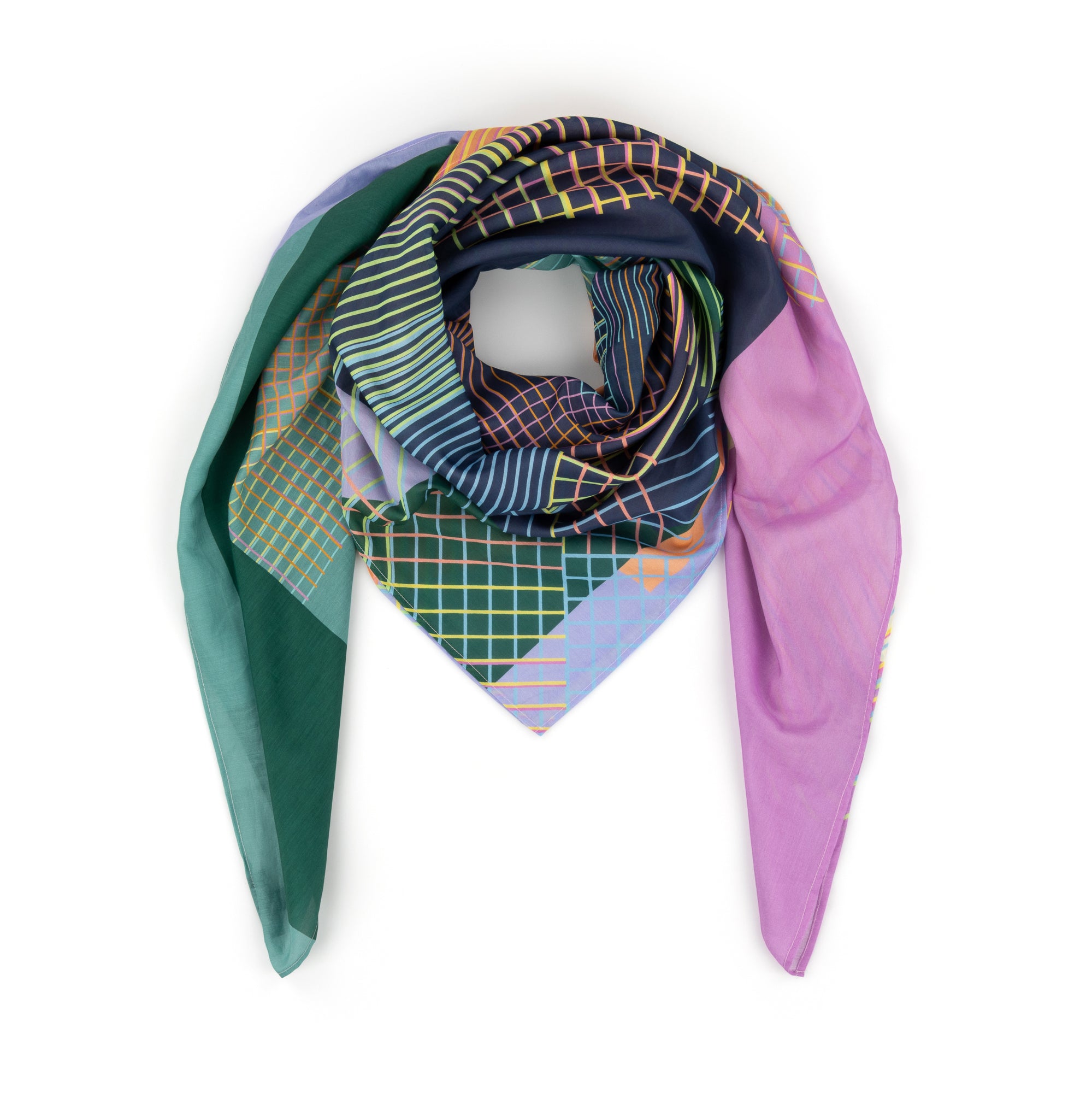 WILLOW -  GEOMETRIC SQUARE SCARF