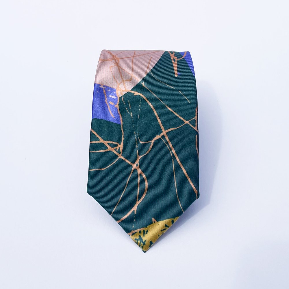 Wren - Abstract Silk Tie