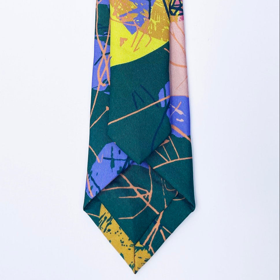 Wren - Abstract Silk Tie