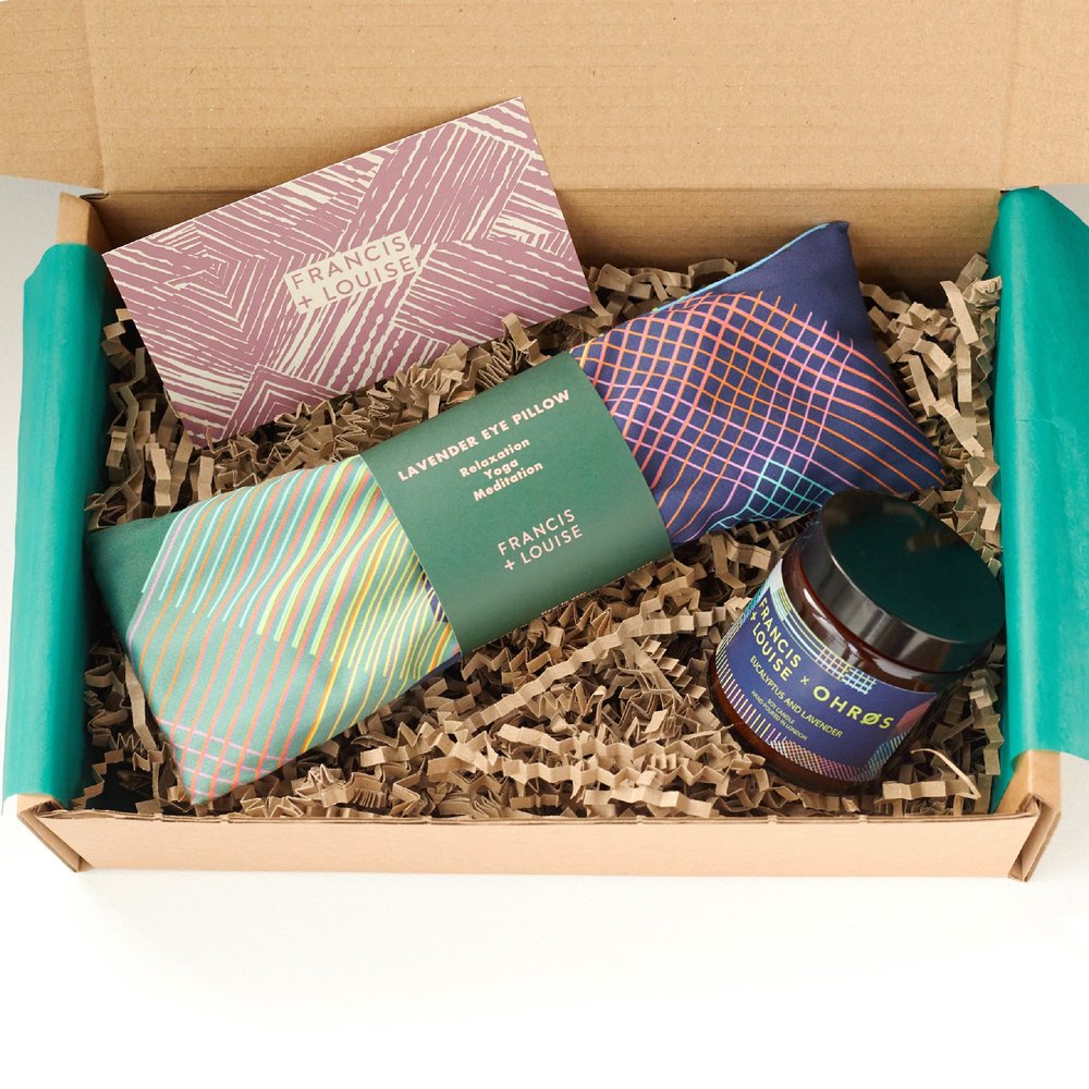 WILLOW LAVENDER EYE PILLOW AND CANDLE SELF CARE GIFT SET