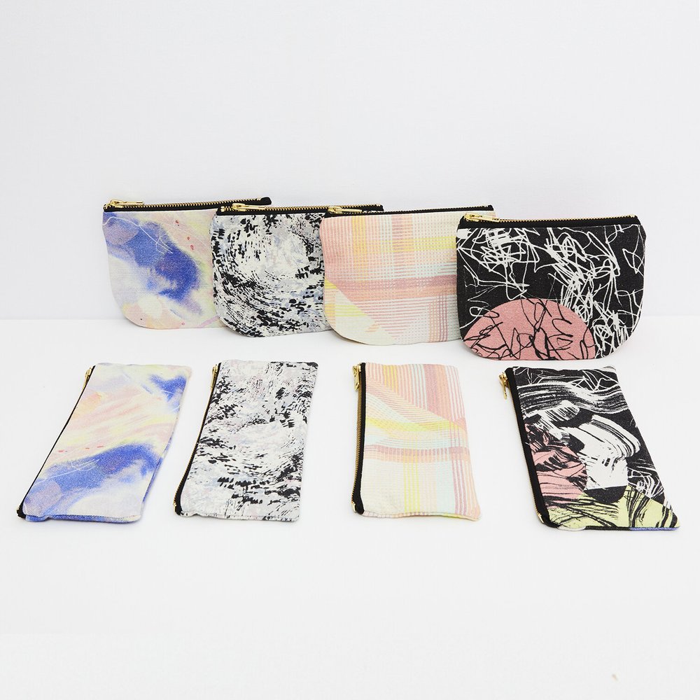 EVE - WHITE ABSTRACT PENCIL CASE