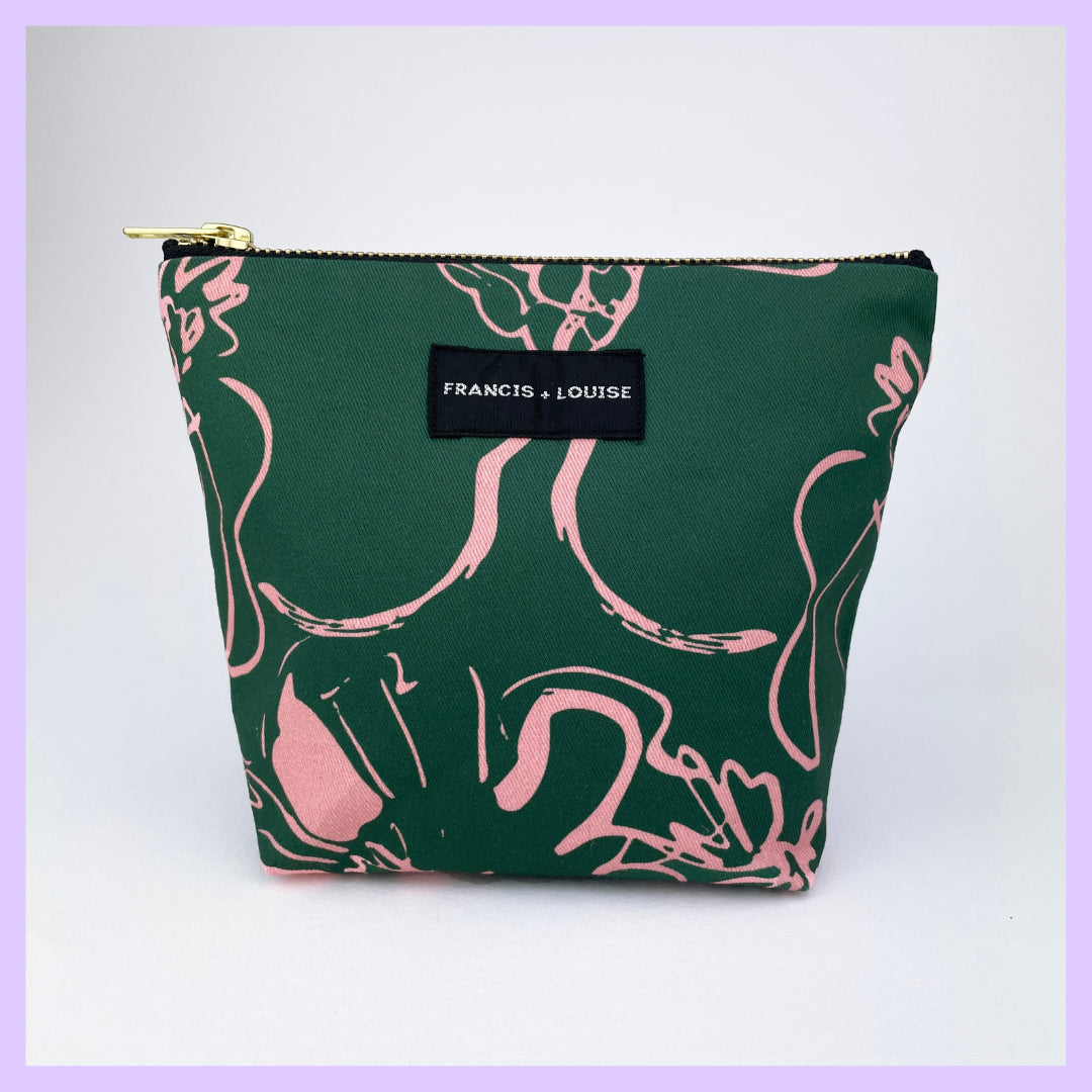 SPRING - GREEN AND PINK MAKE UP BAG