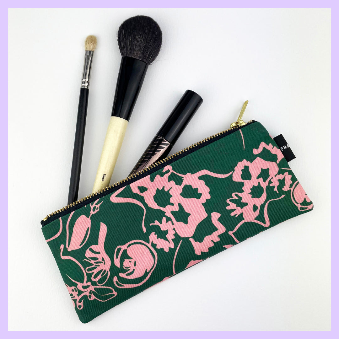 LOVE - LILAC AND YELLOW FLORAL PENCIL / SUNGLASSES CASE