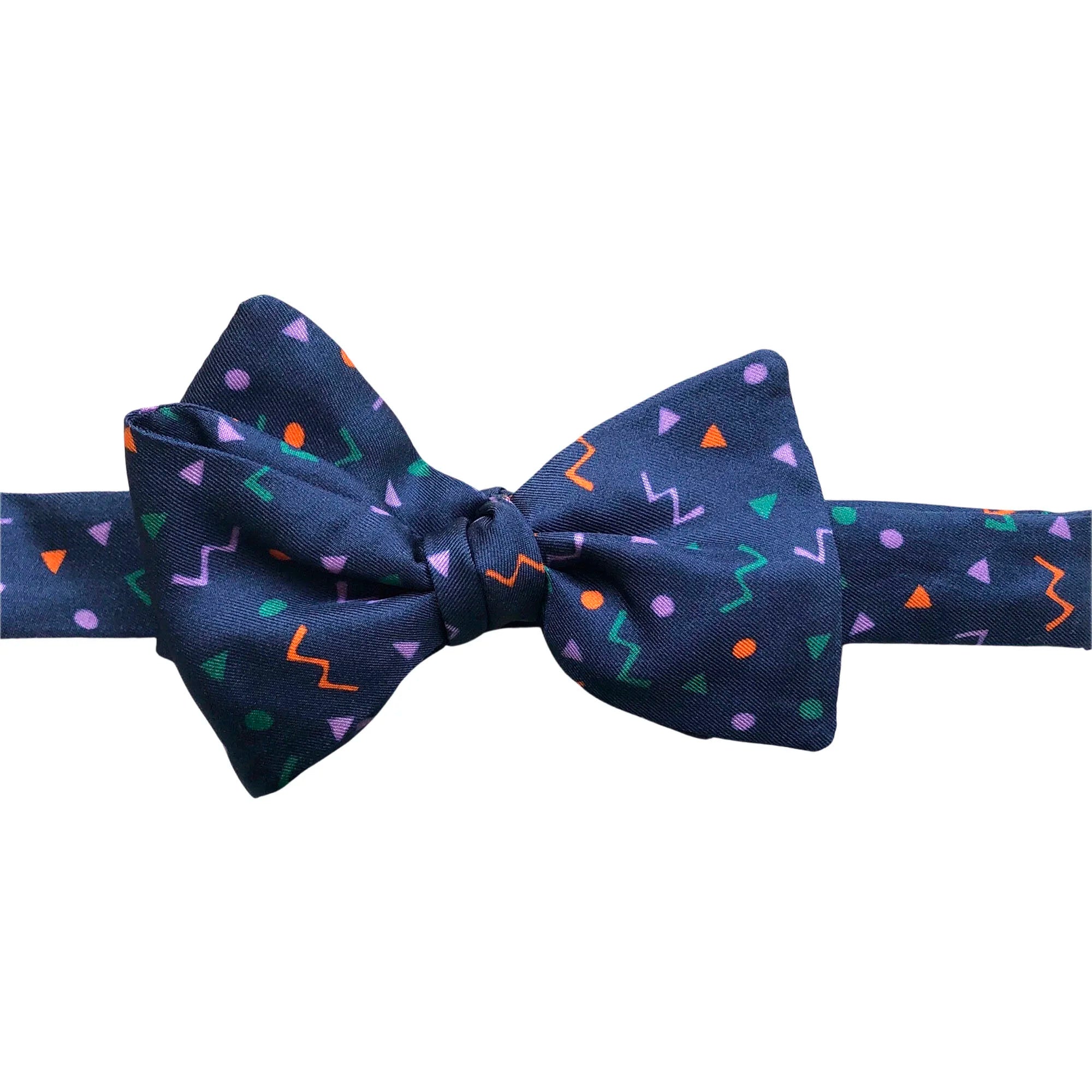 Herbie Blue - Geometric Silk Bow Tie