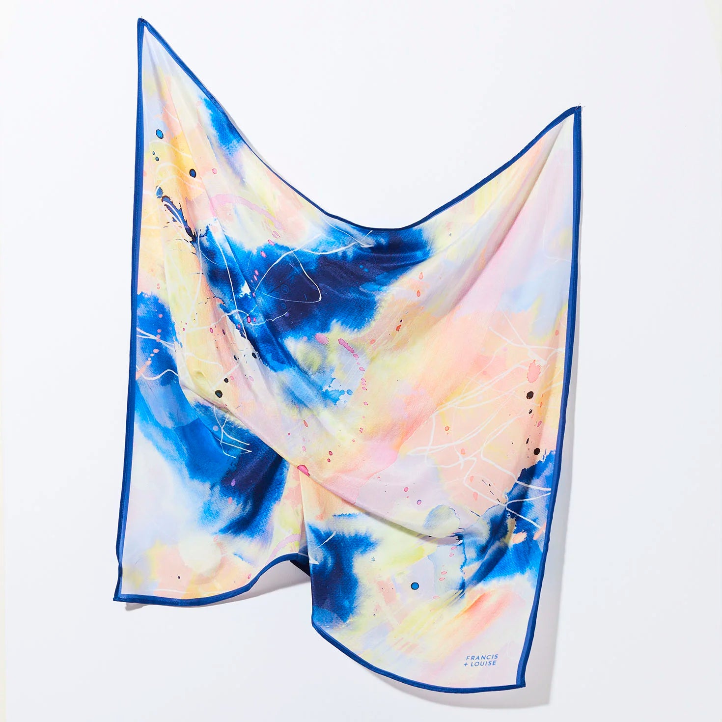 FLOW - MULTI-COLOURED SQUARE SILK SCARF