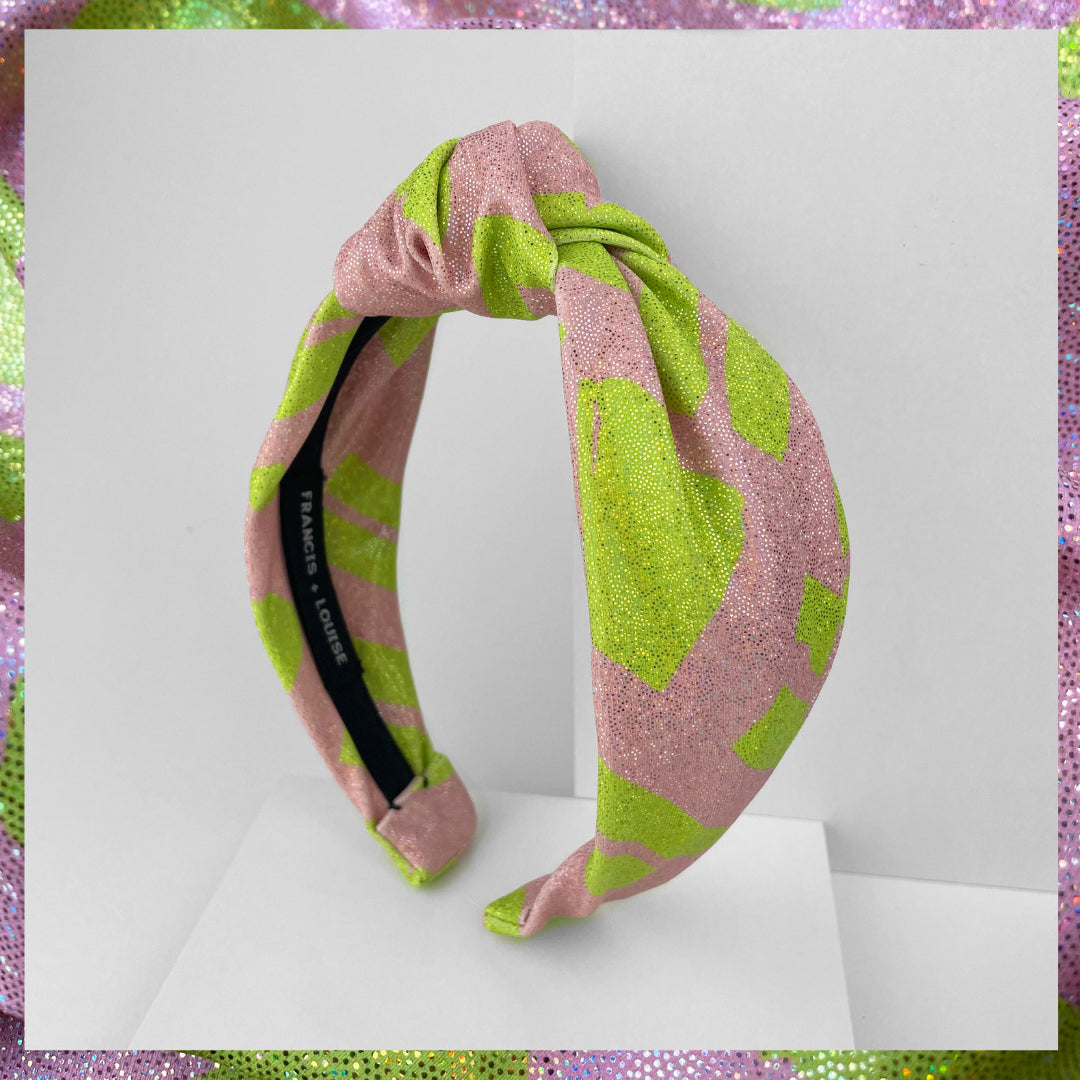 Eco Sparkle - Love Lime - Twist Knot Headband