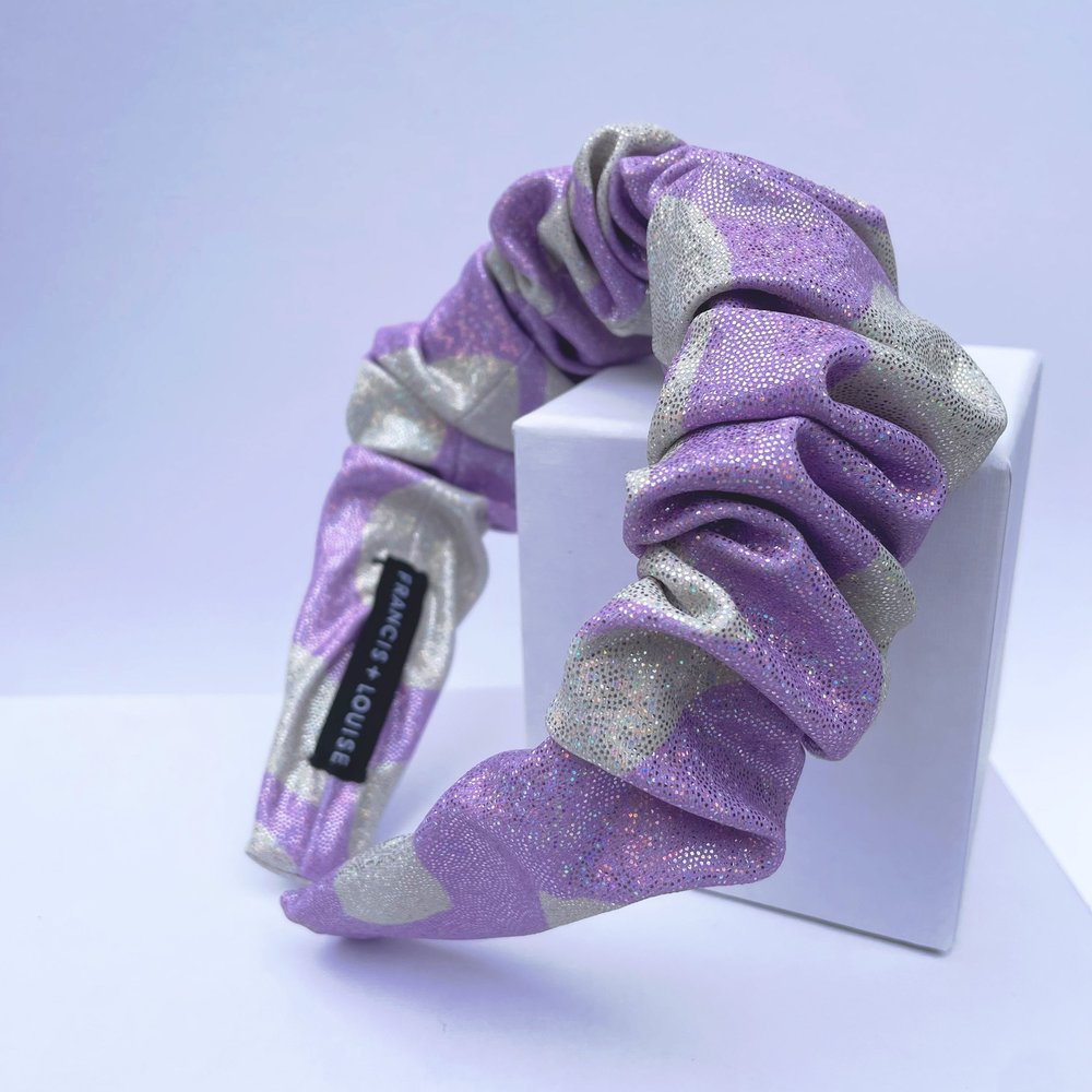 Scrunchie Headband in Love Lilac Eco Sparkle