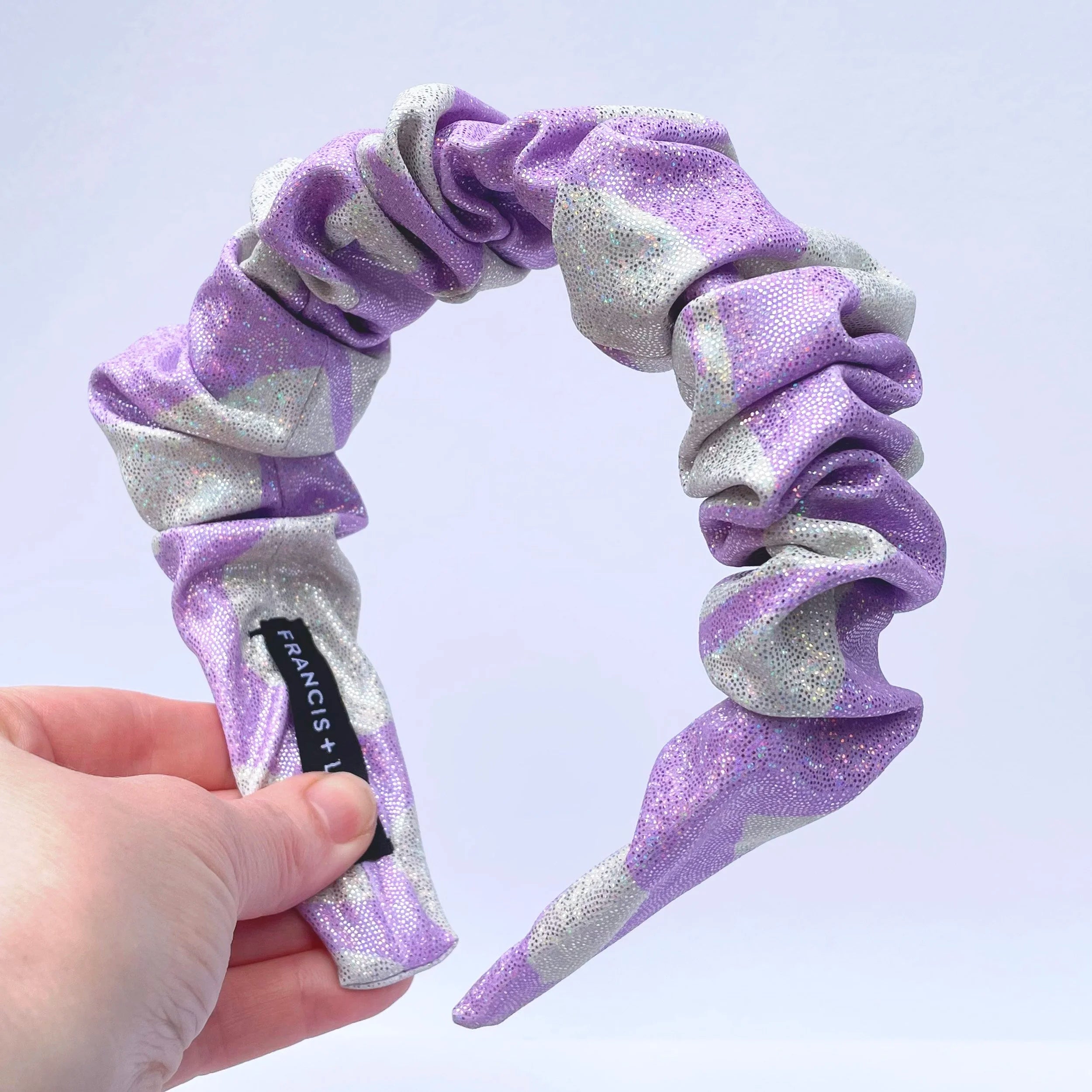 Scrunchie Headband in Love Lilac Eco Sparkle