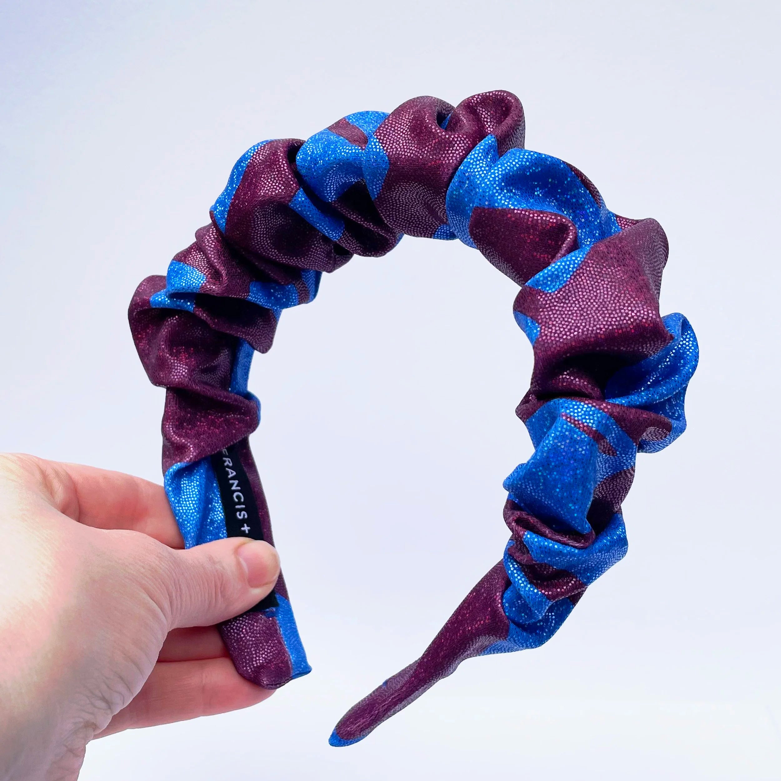 Scrunchie Headband in Love Maroon Eco Sparkle