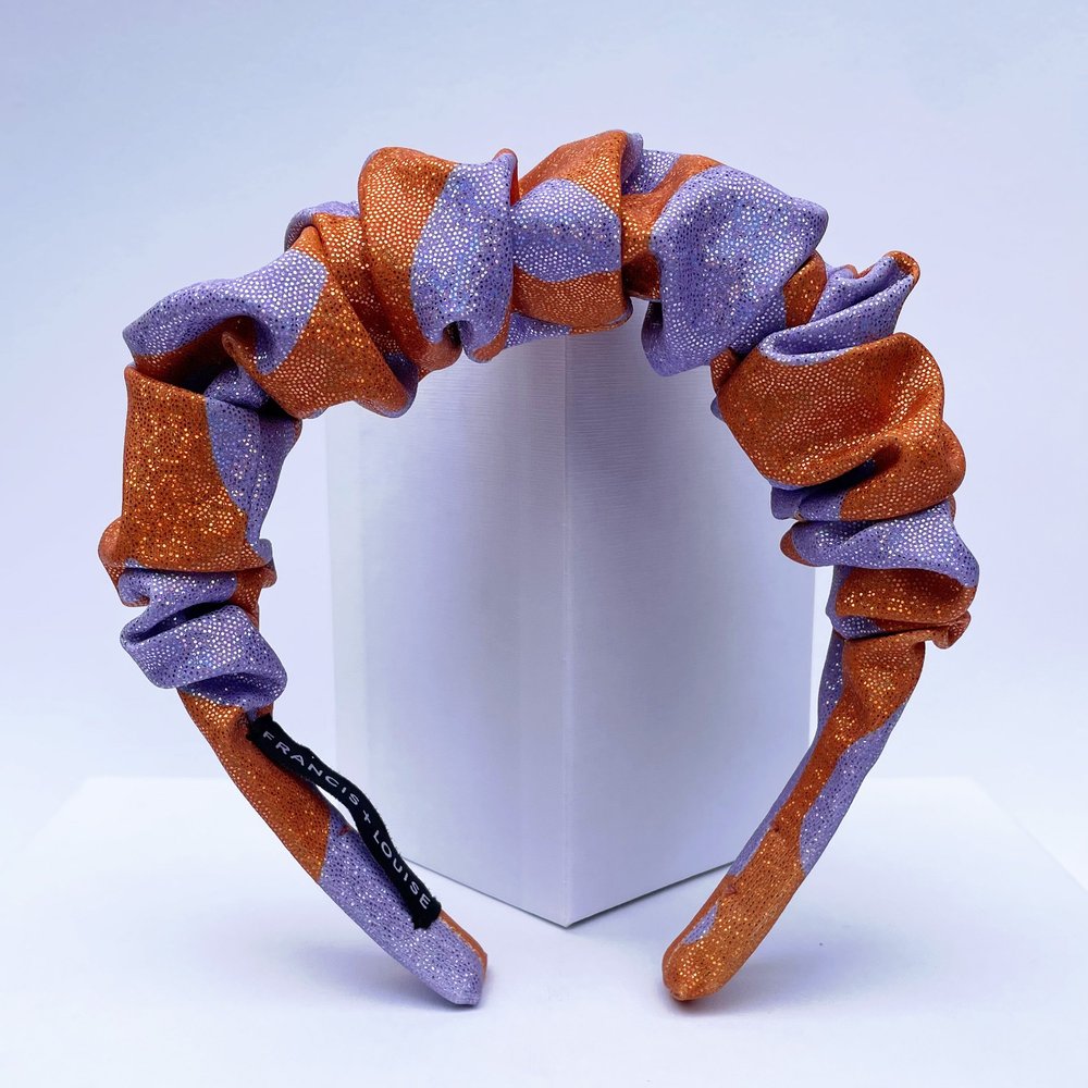 Scrunchie Headband in Love Purple Eco Sparkle