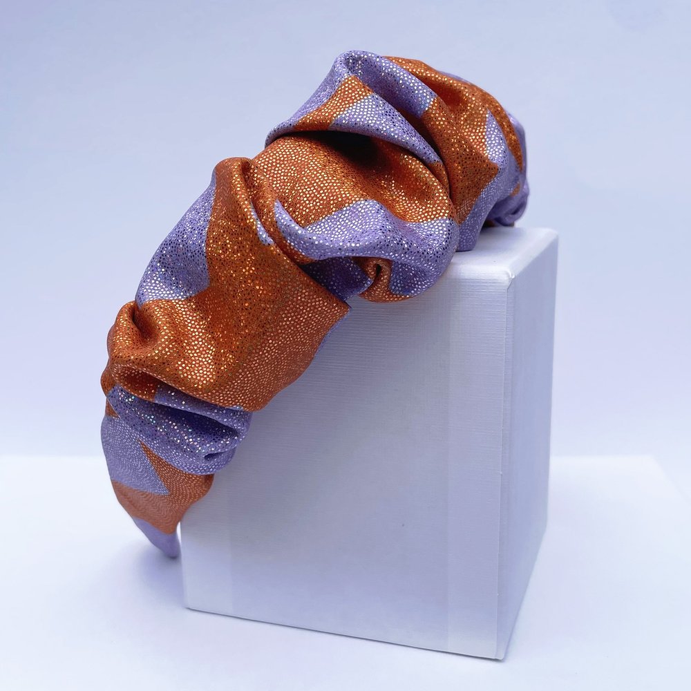 Scrunchie Headband in Love Purple Eco Sparkle