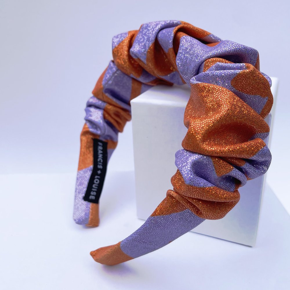 Scrunchie Headband in Love Purple Eco Sparkle