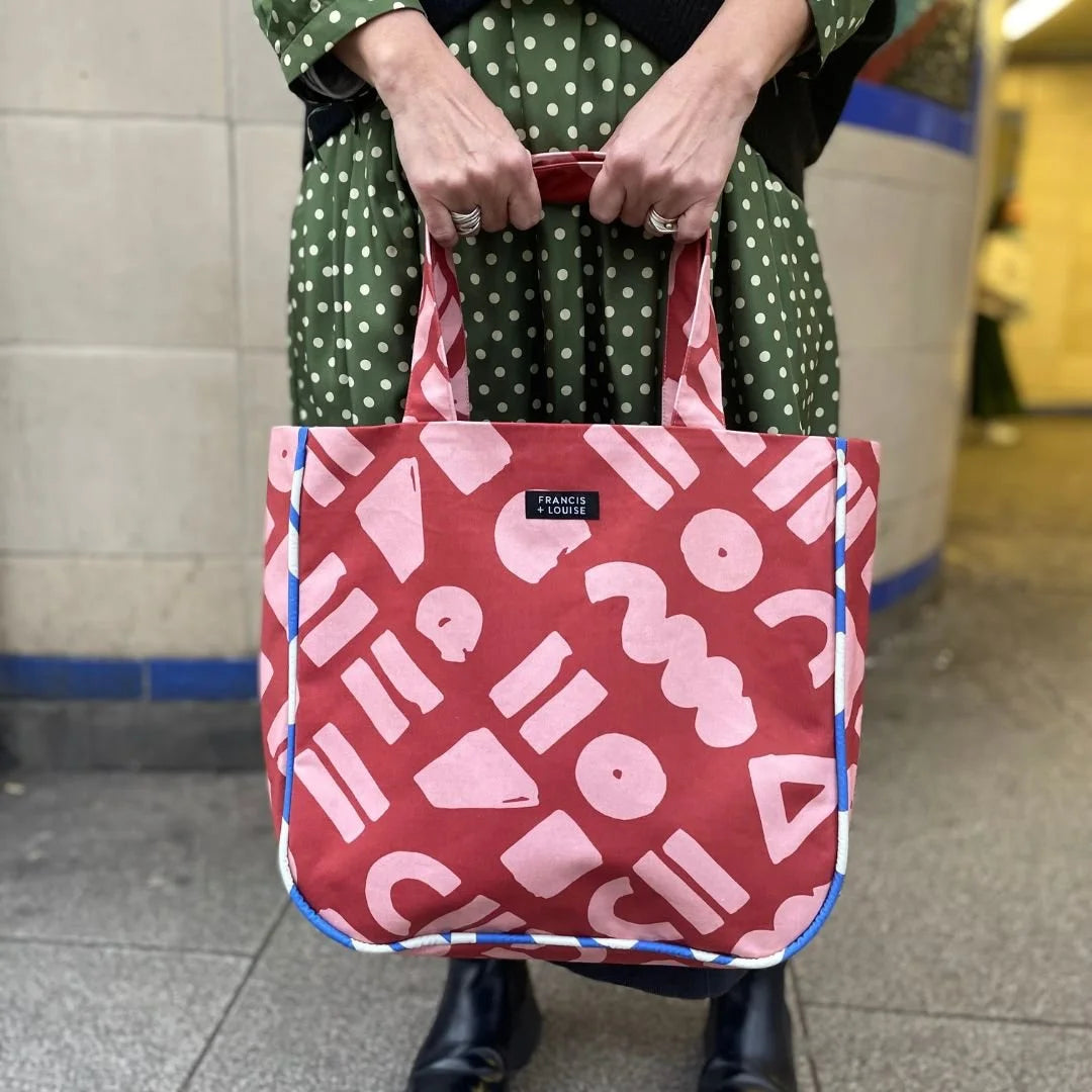 LOVE - AMBER AND CORN BLUE TOTE BAG