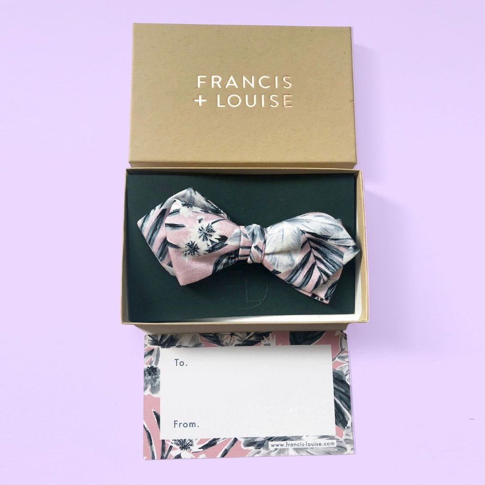 Tokoriki Pink - Floral Bow Tie