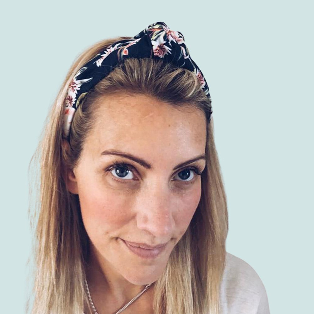 Tokoriki Black & Coral - Floral Knot Headband